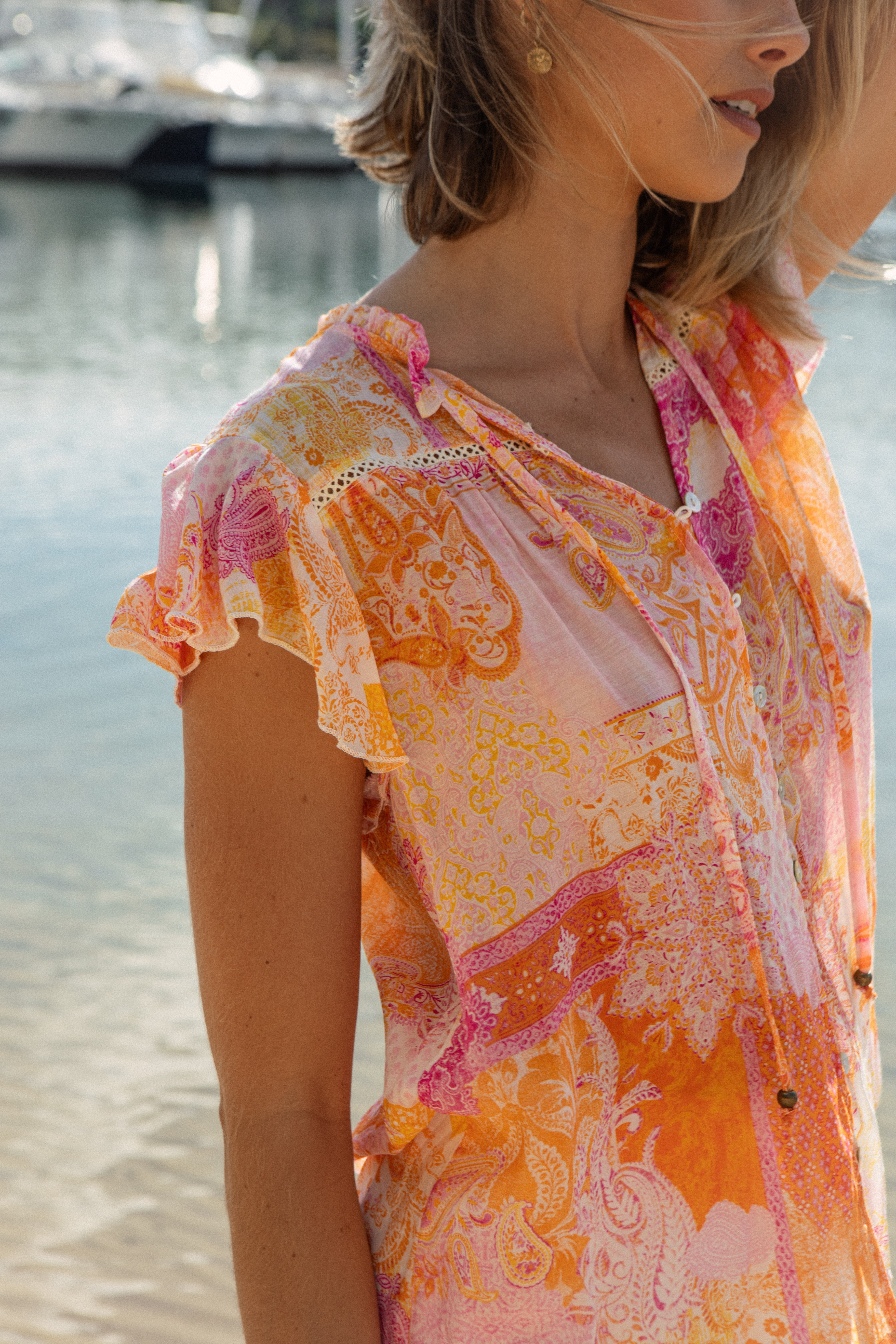 Blossom Blouse - Papaya