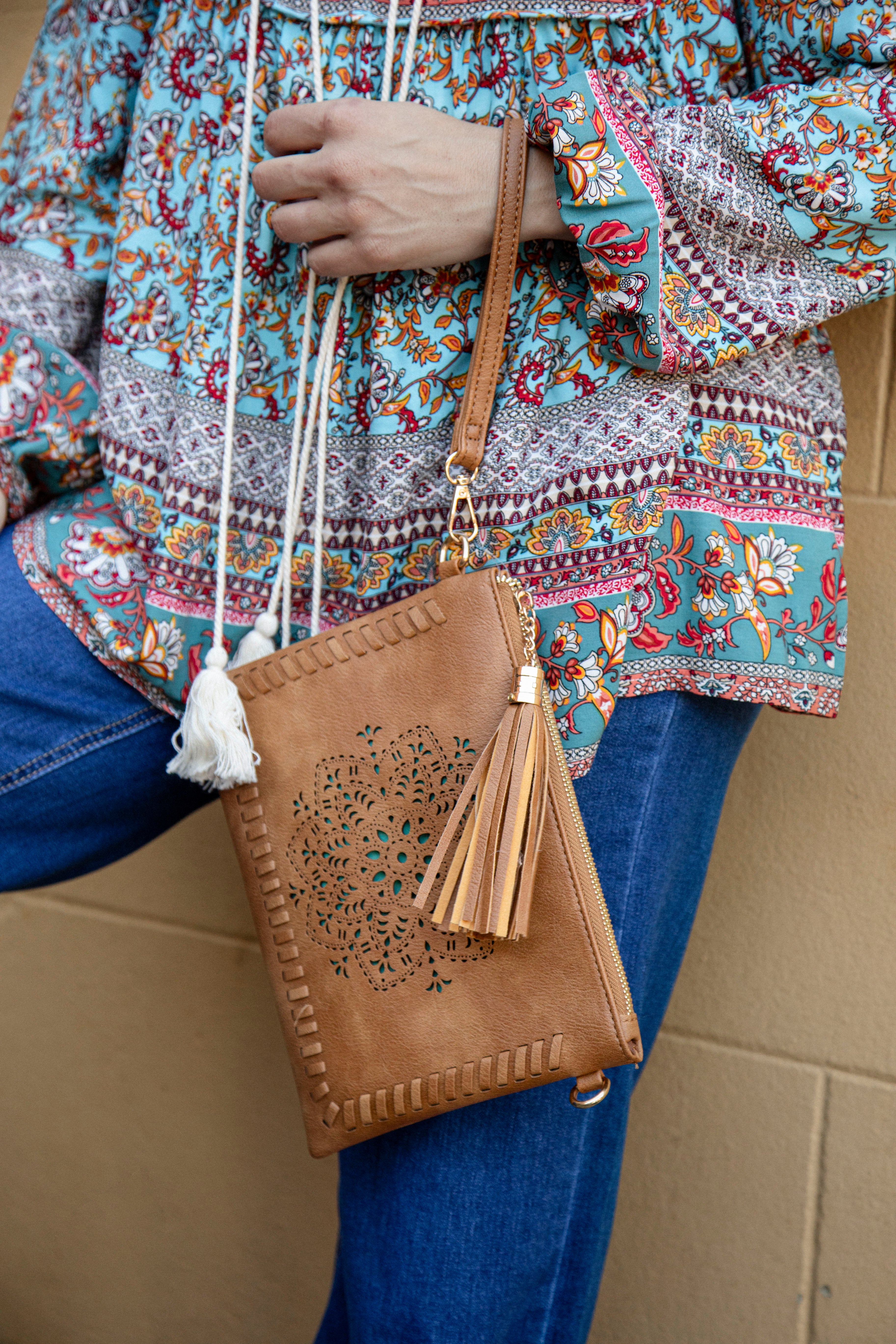 Free Spirit Clutch - Tan