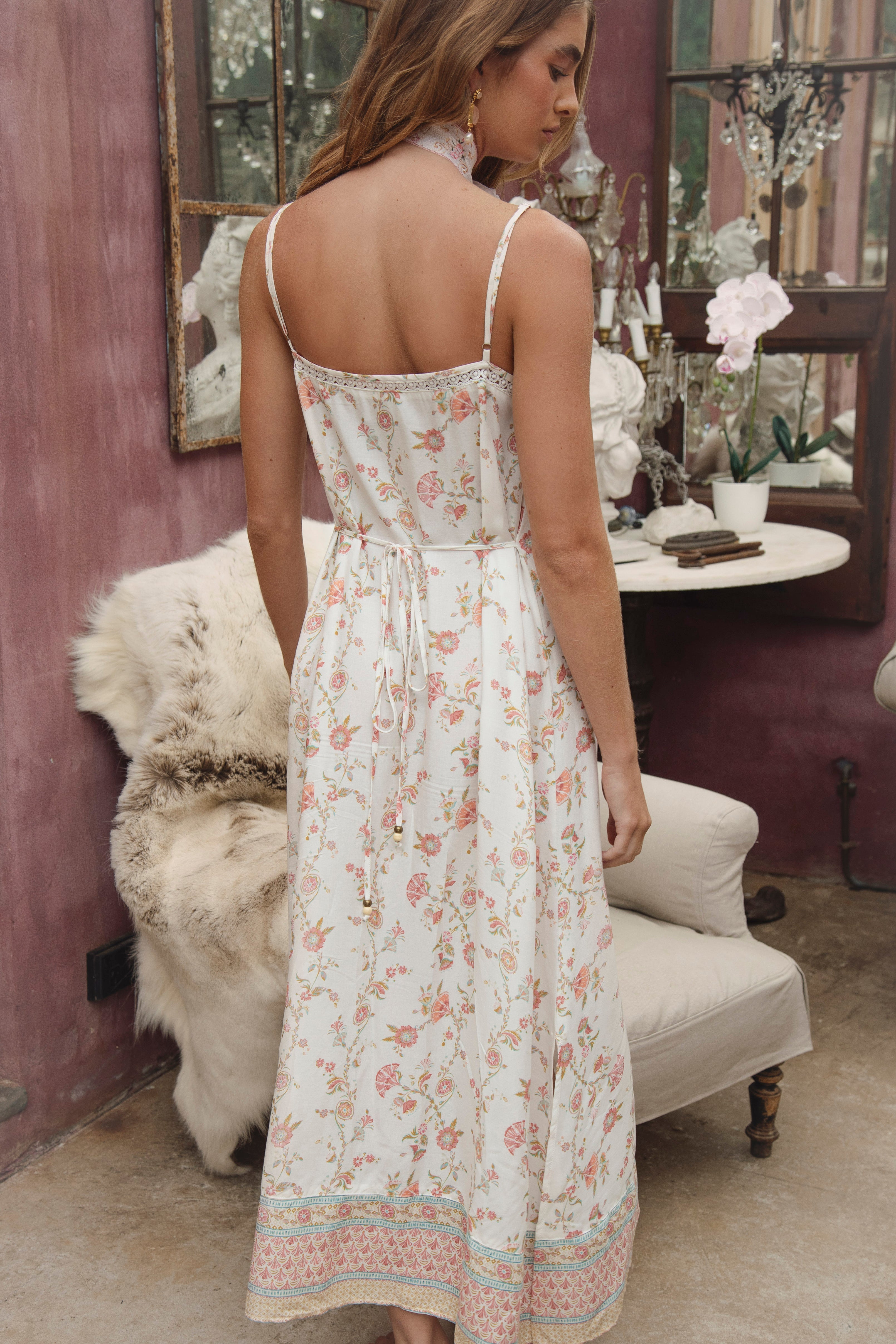 Antoinette Slip Dress Delilah - rear view.