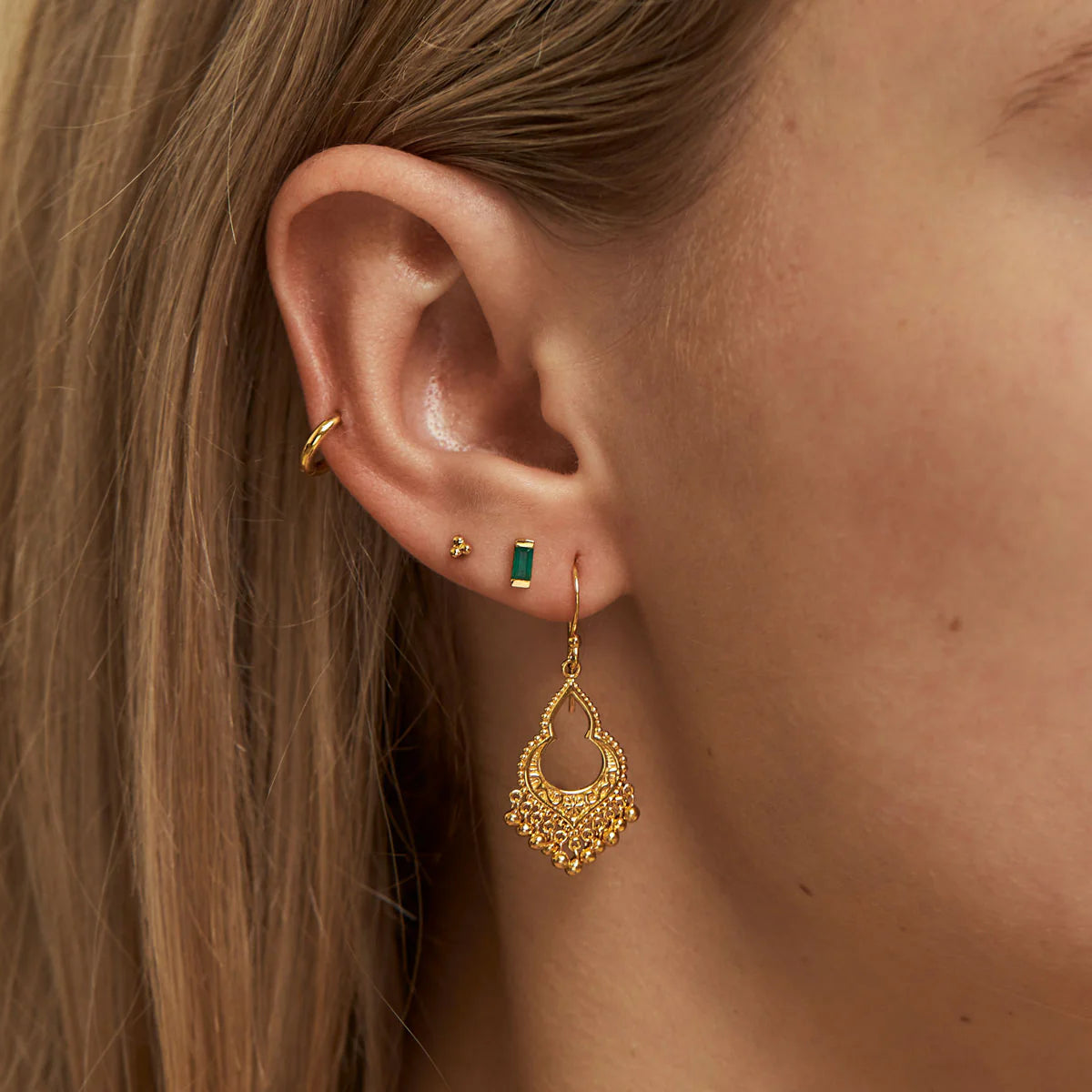 Midsummer Star Gold Mahaweli Charm Earrings
