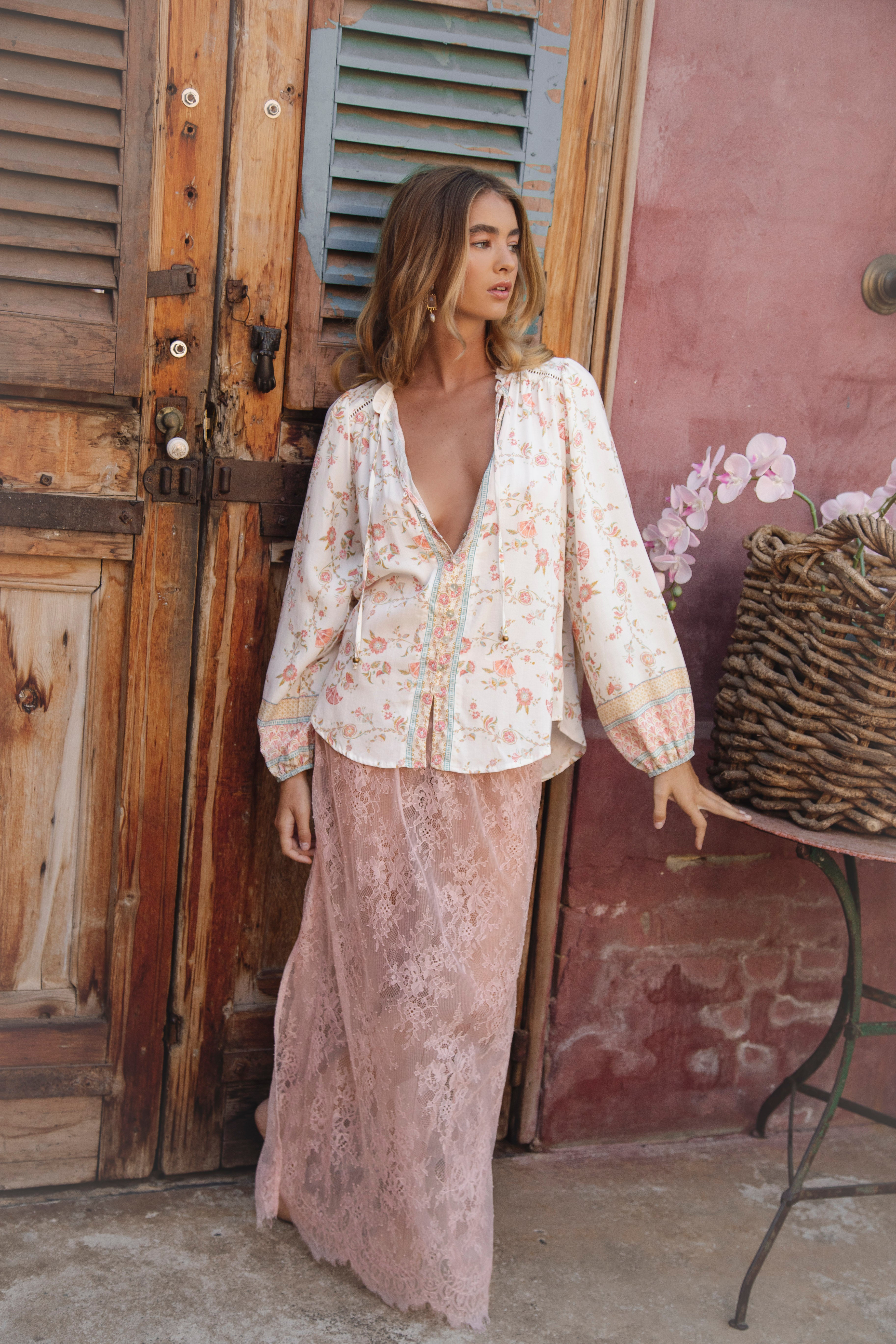 Les Fleur Blouse - front view.