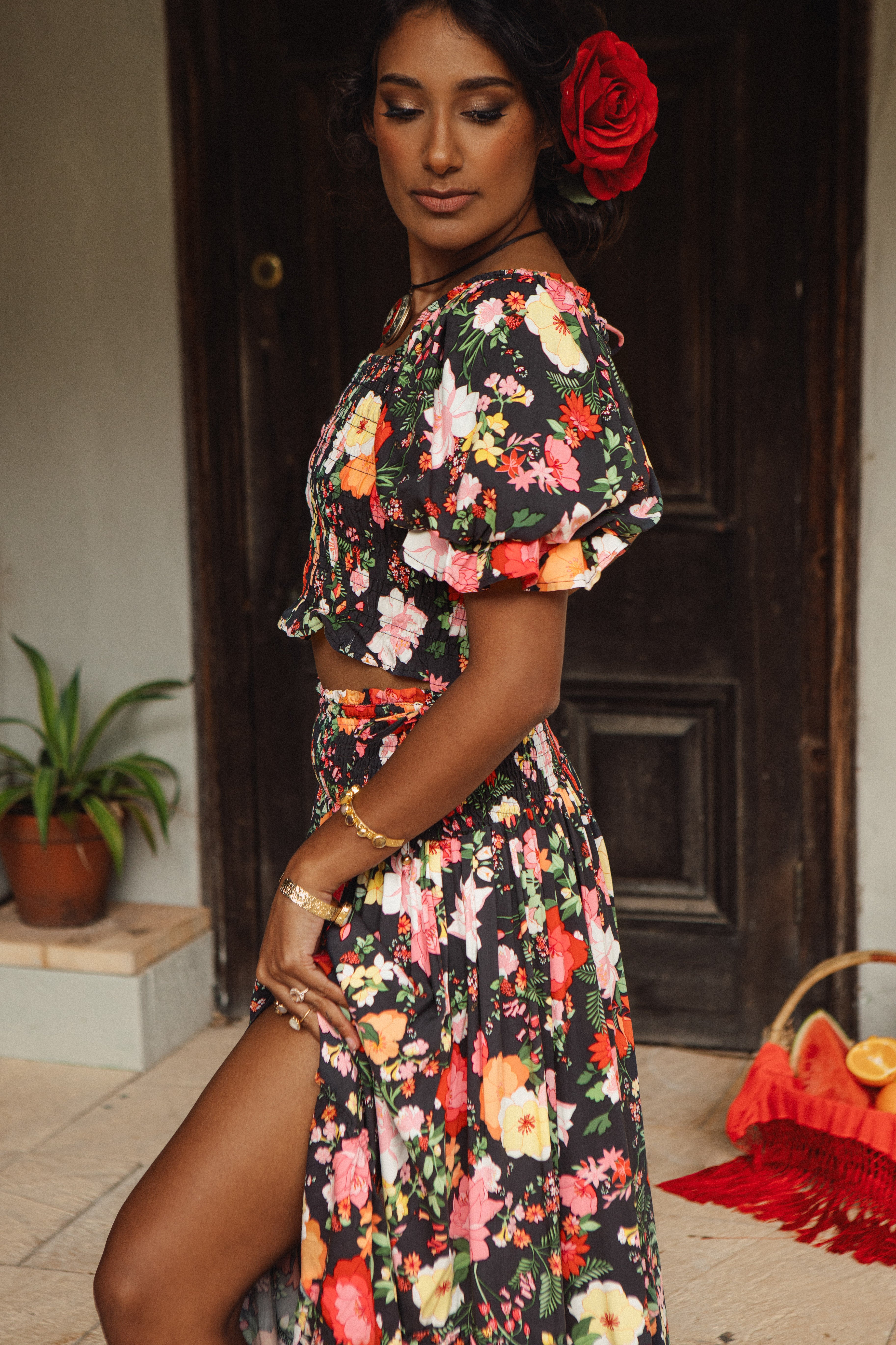 Mariana Top Flamenco Side View