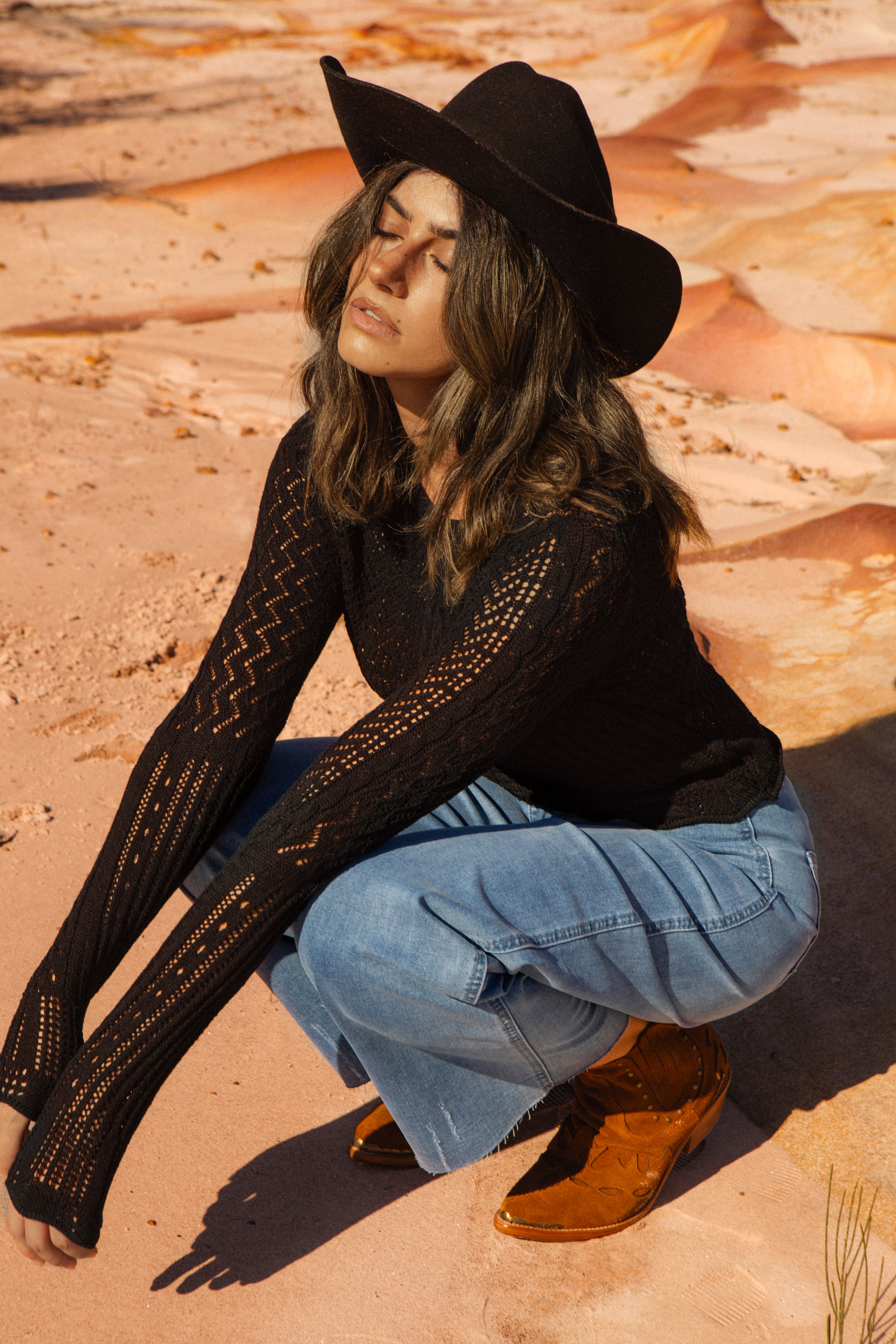 Portobello Knit featuring intricate knitted style