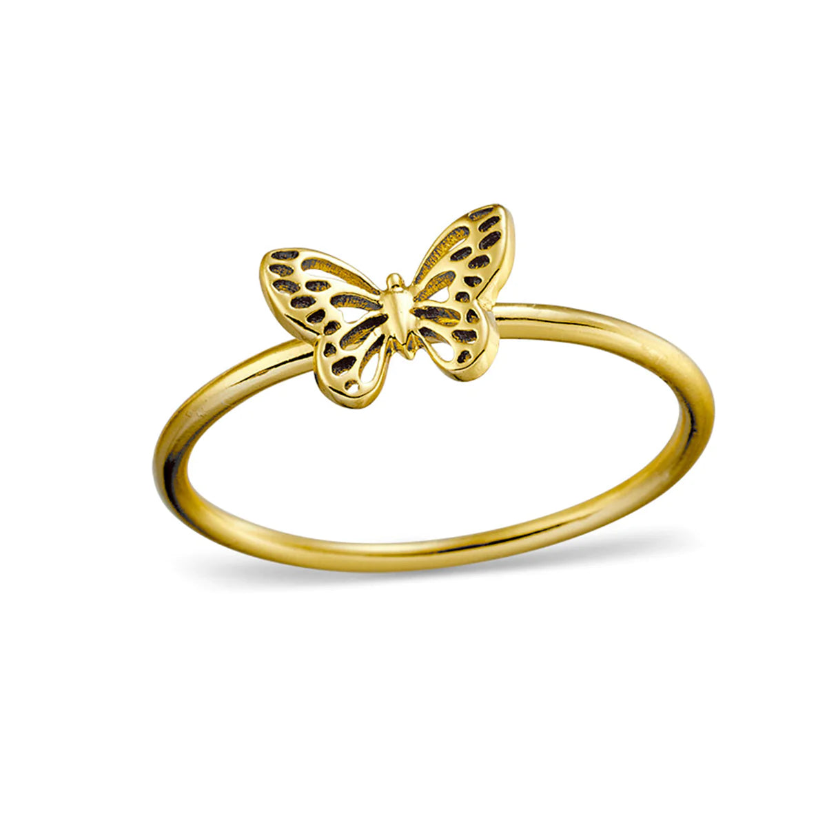 R129G - Gold Butterfly Ring