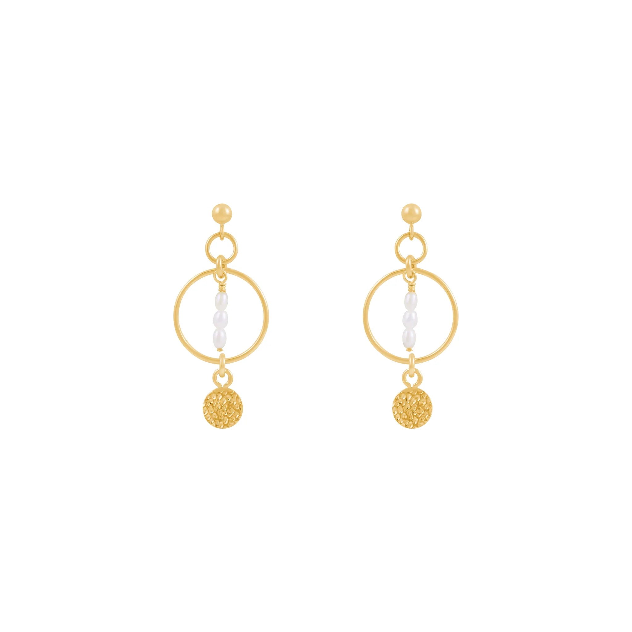Rosy Earrings Gold Bella Boheme