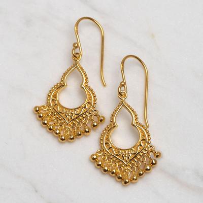 E563G - Gold Mahaweli Charm Earrings