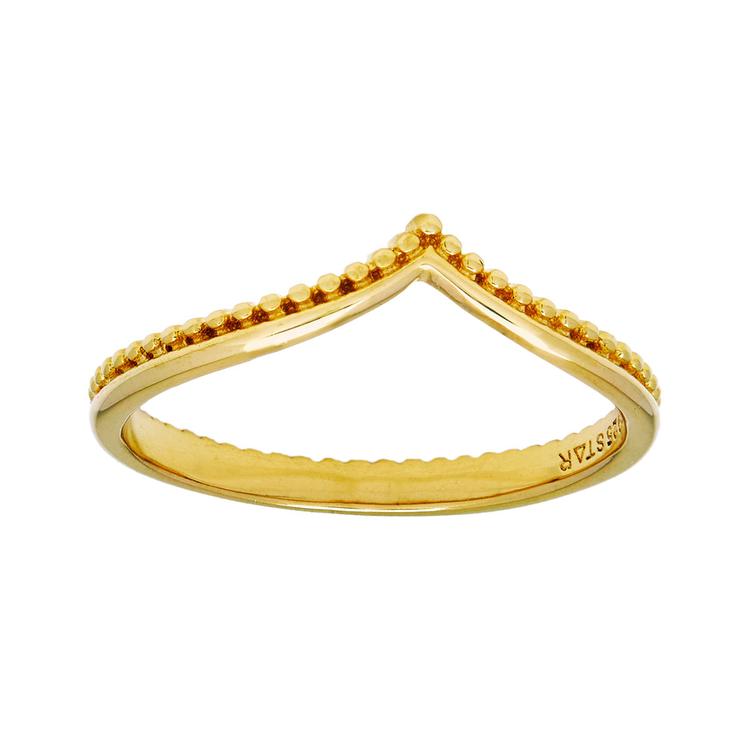 R023G - Gold Bohdi Stacker Ring