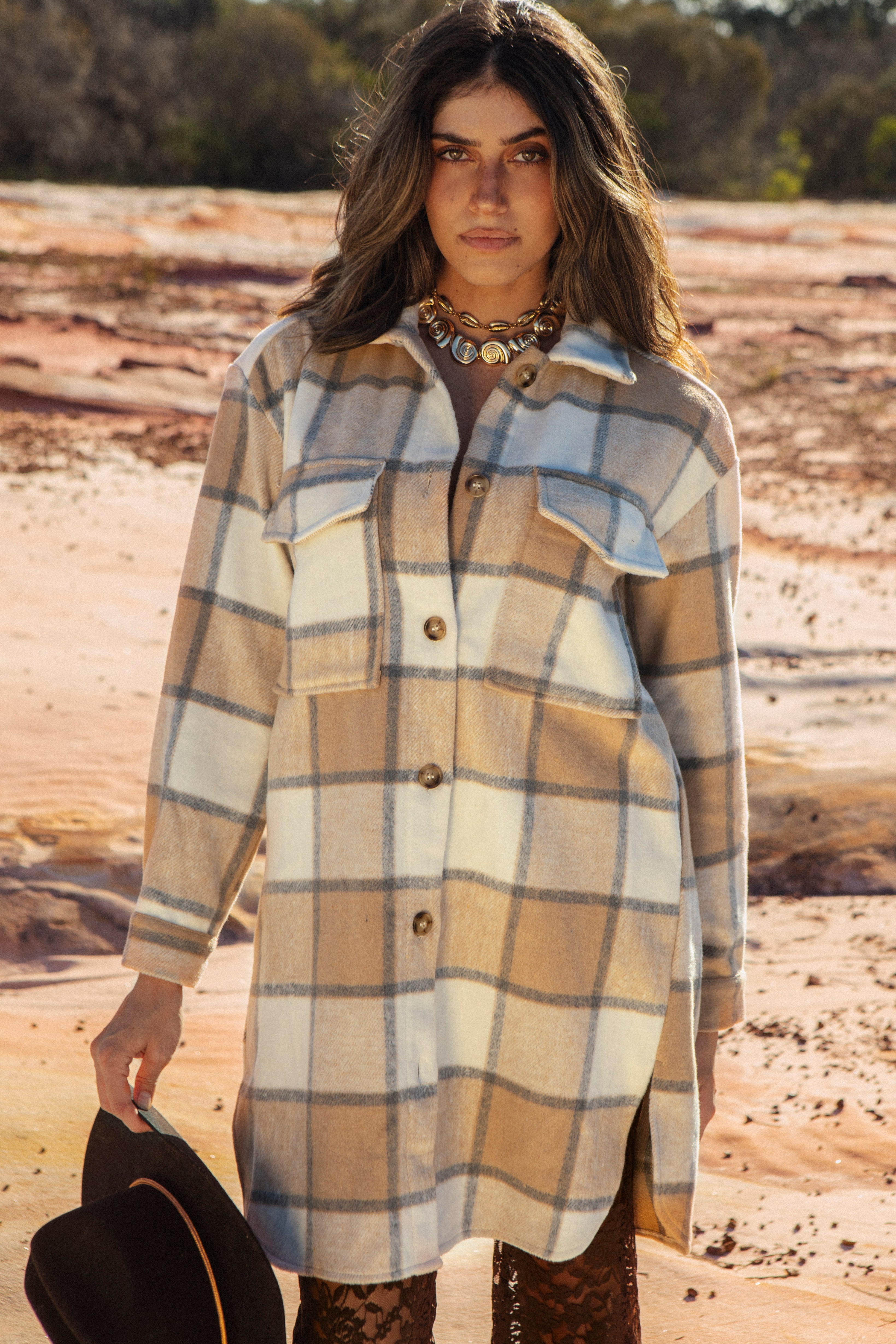 Woodland Shacket - Dusty