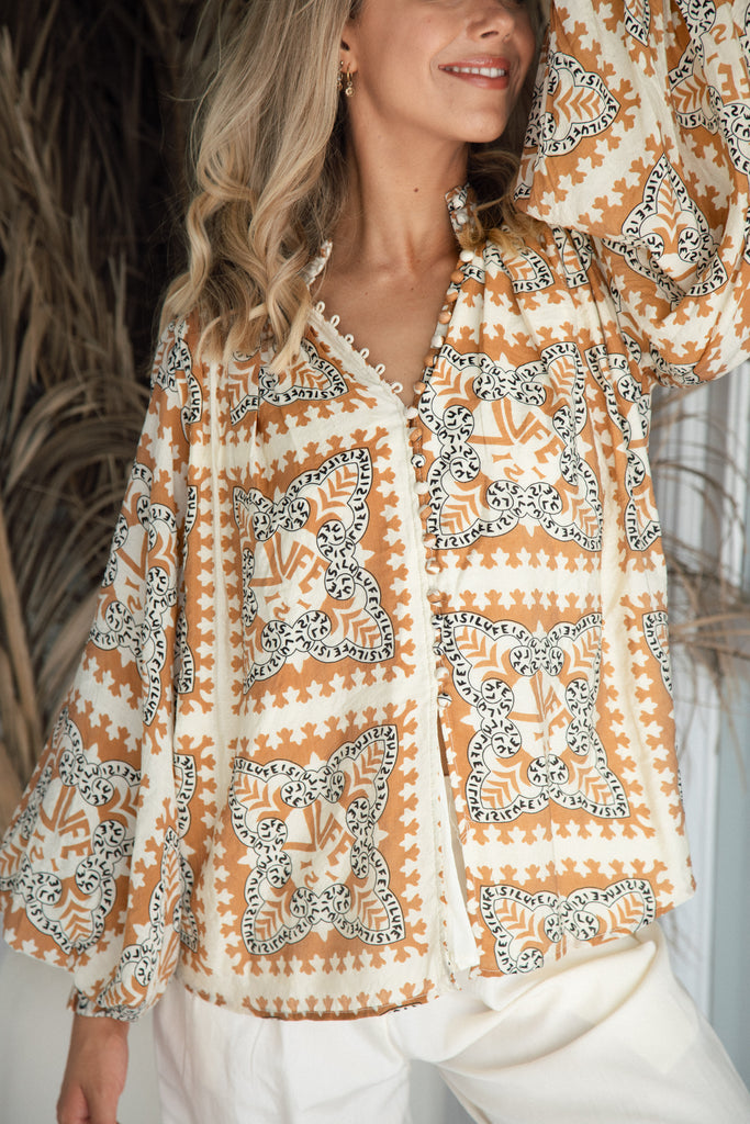 Aurora Blouse - Latte – Bella Boheme