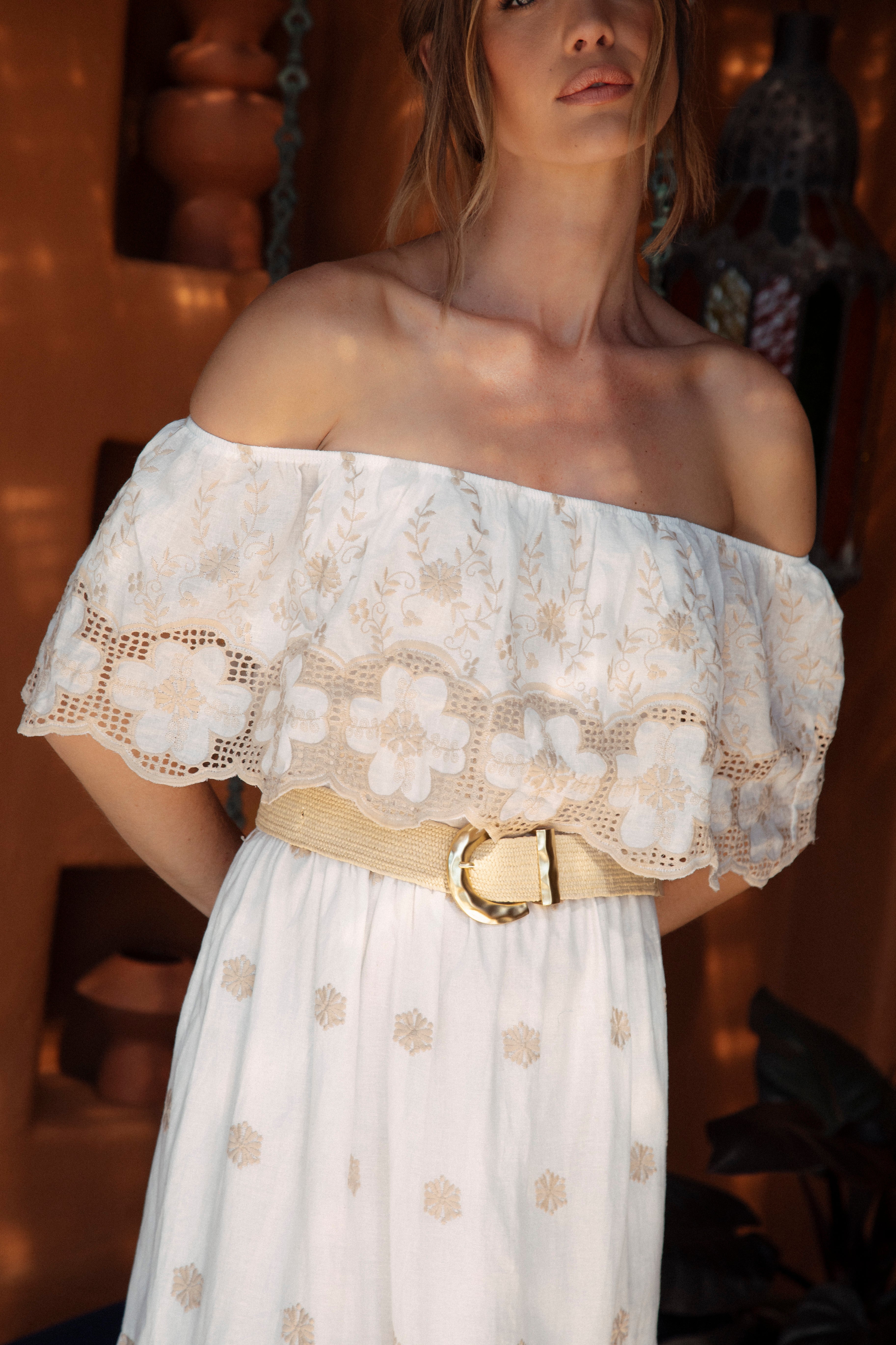 Joy Woven Belt - Cream