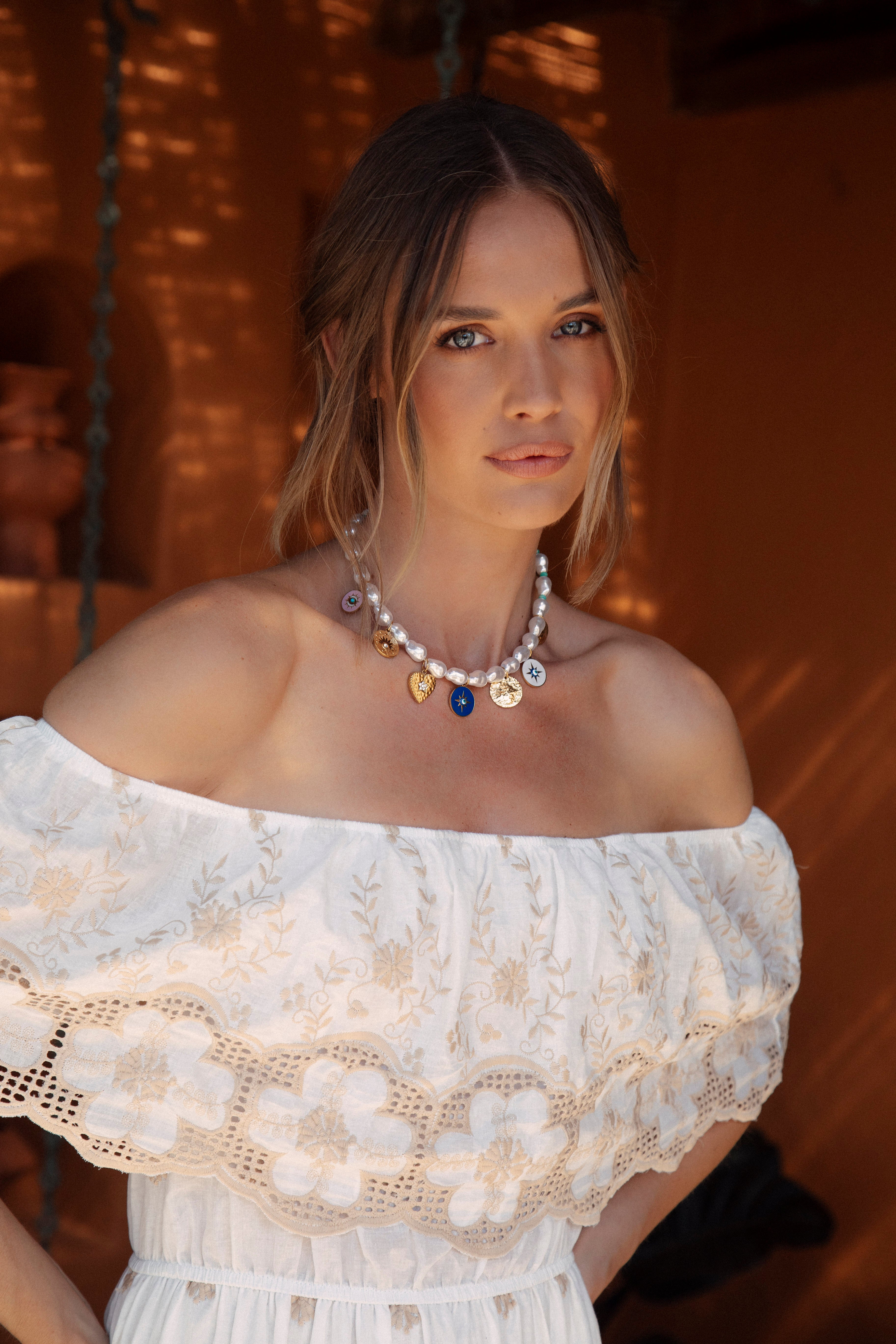 Nautical Pearl Necklace