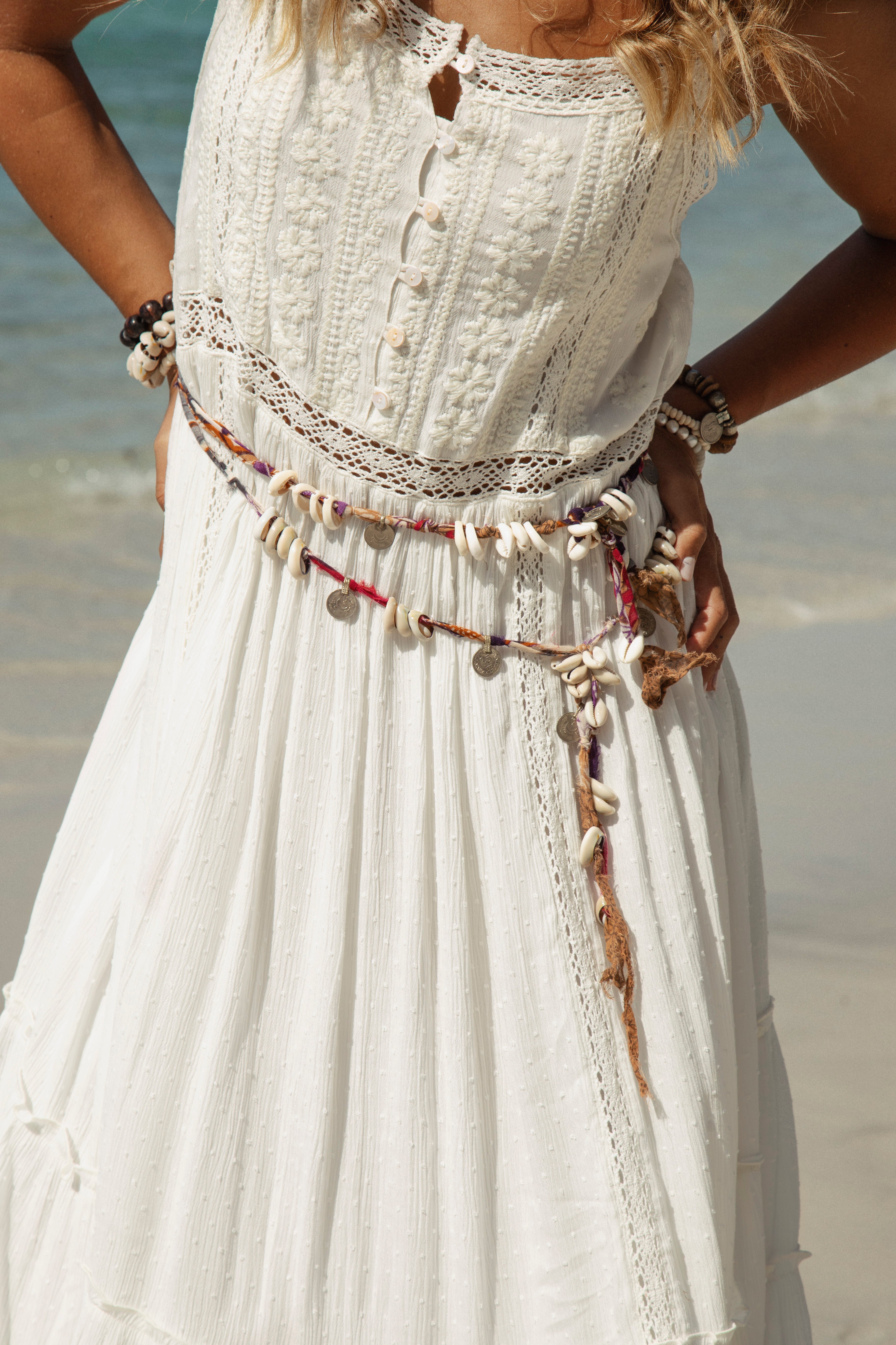 Cowrie Shell Lariat - Long