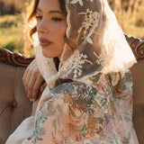 Città Lace Head Scarf in Cream