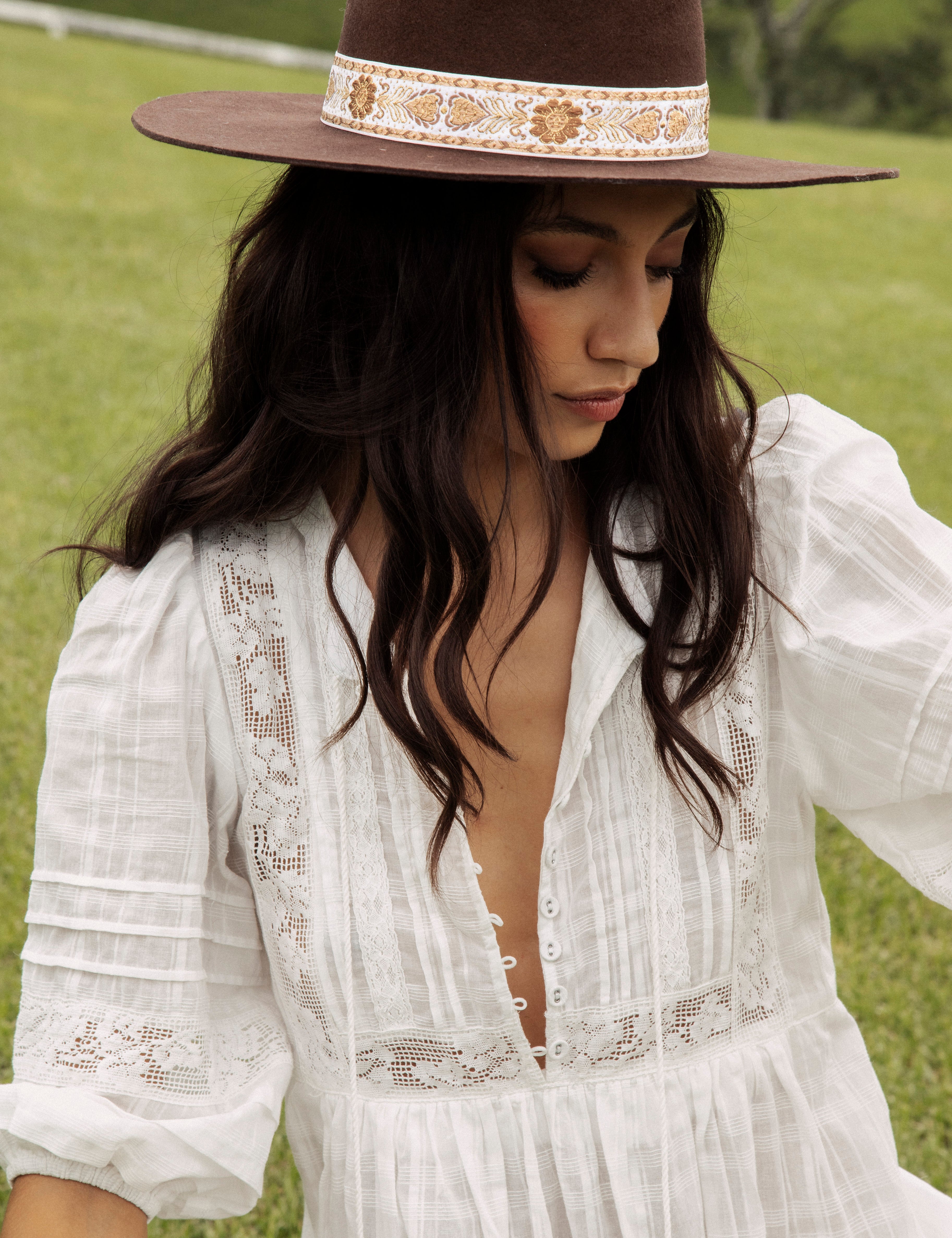 Wanderer Wide Brim Hat - Dark Chocolate