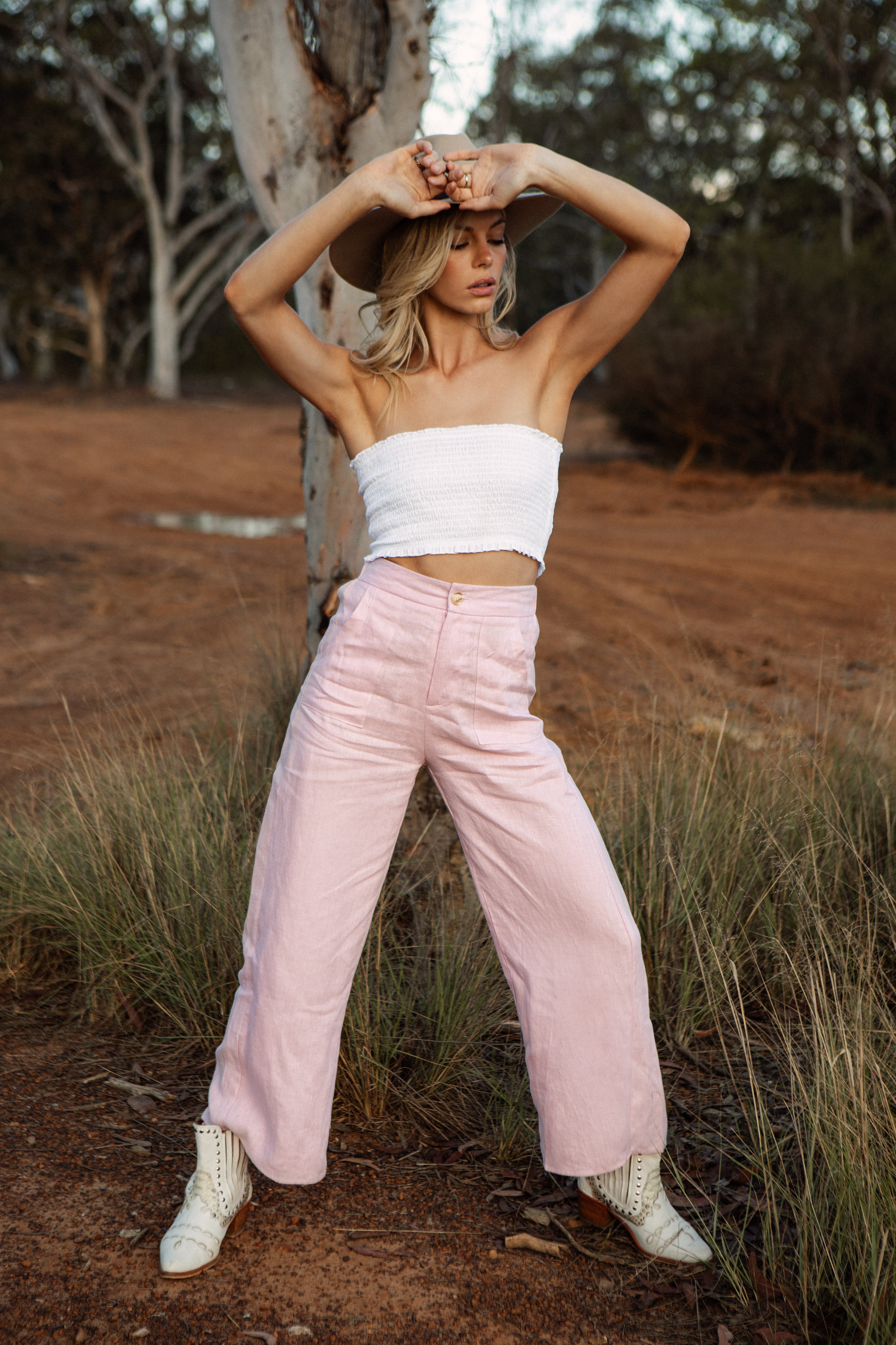 Jude Linen Pant - Musk