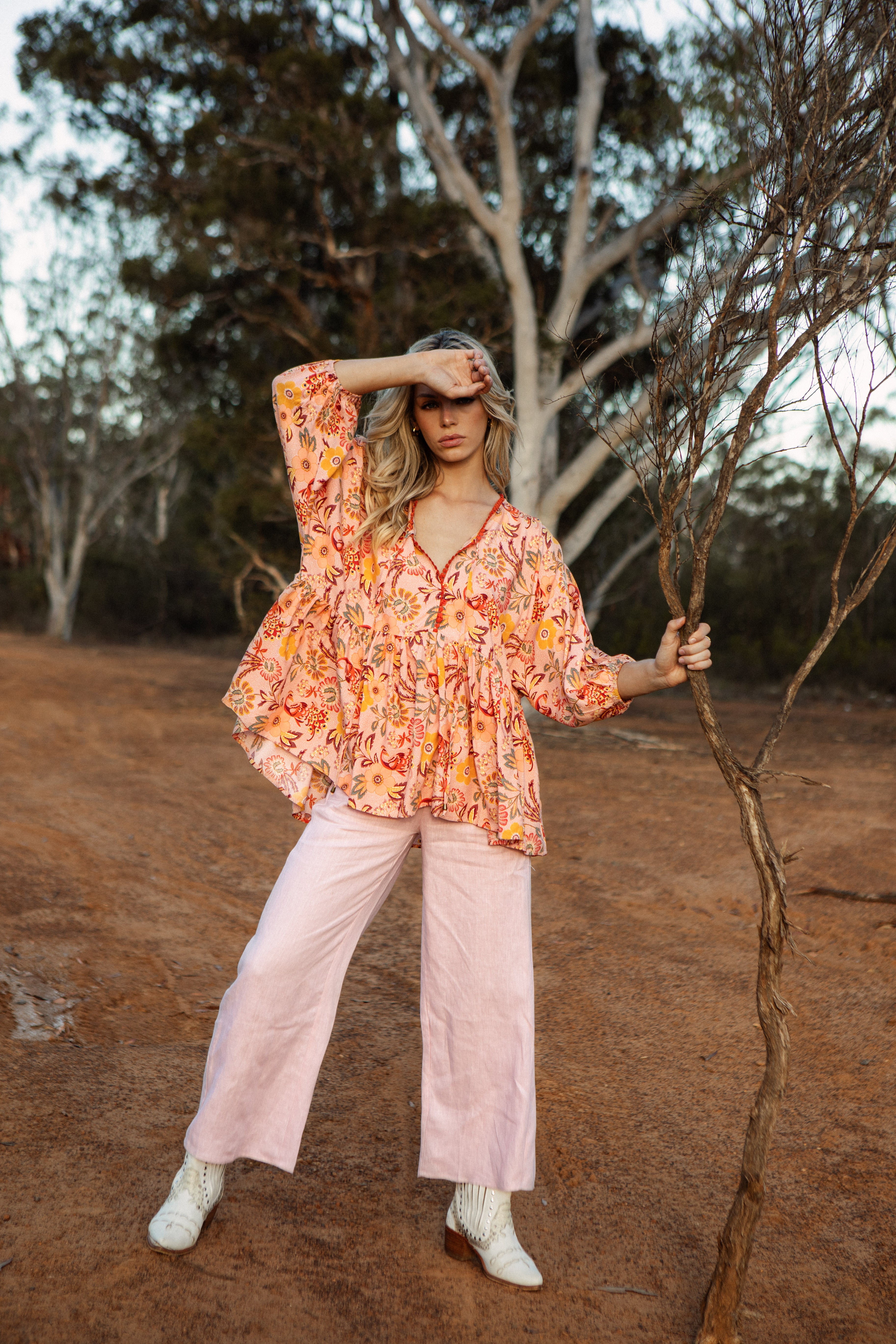 Odette Blouse - Batik Sunrise