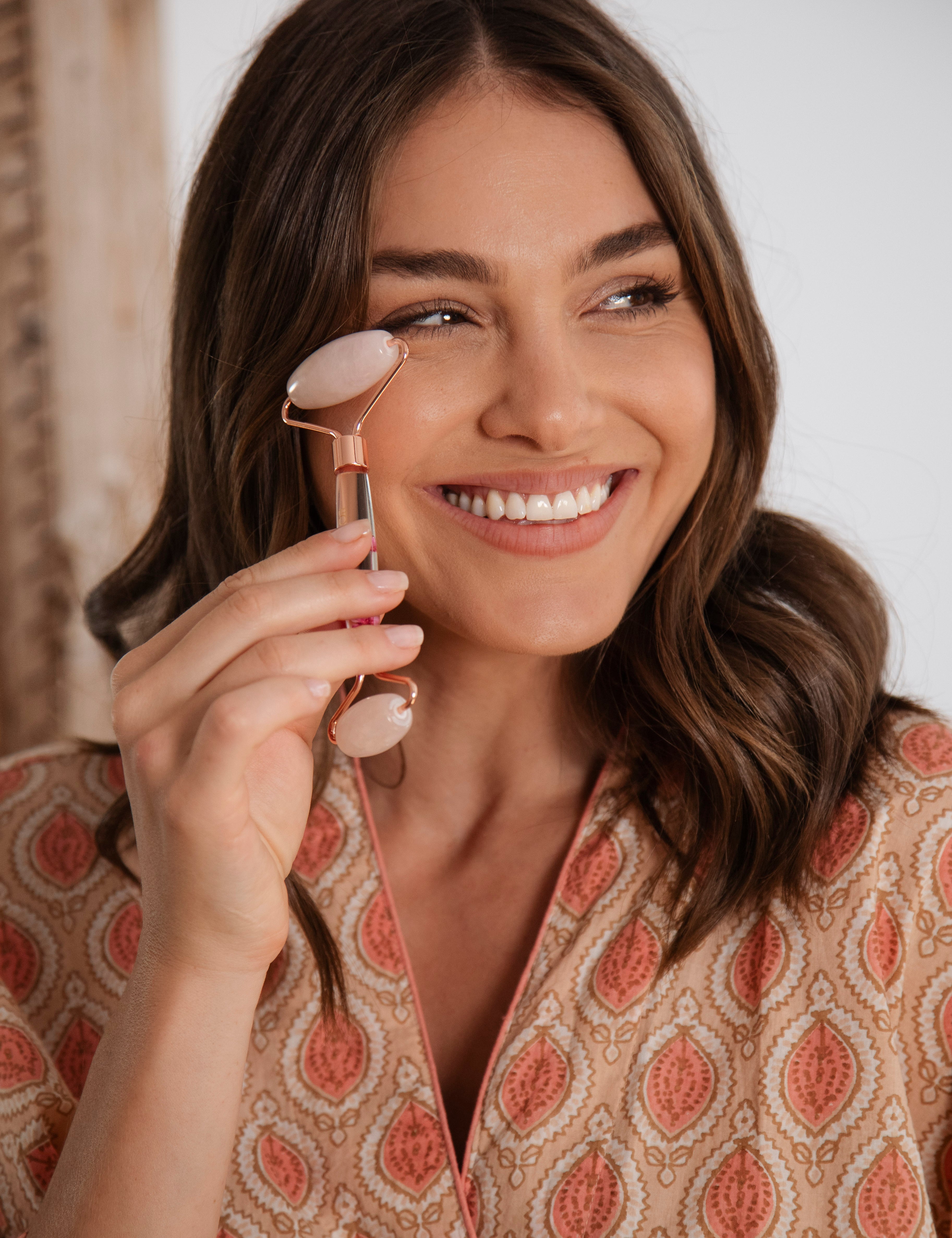 Floral Quartz Facial Roller