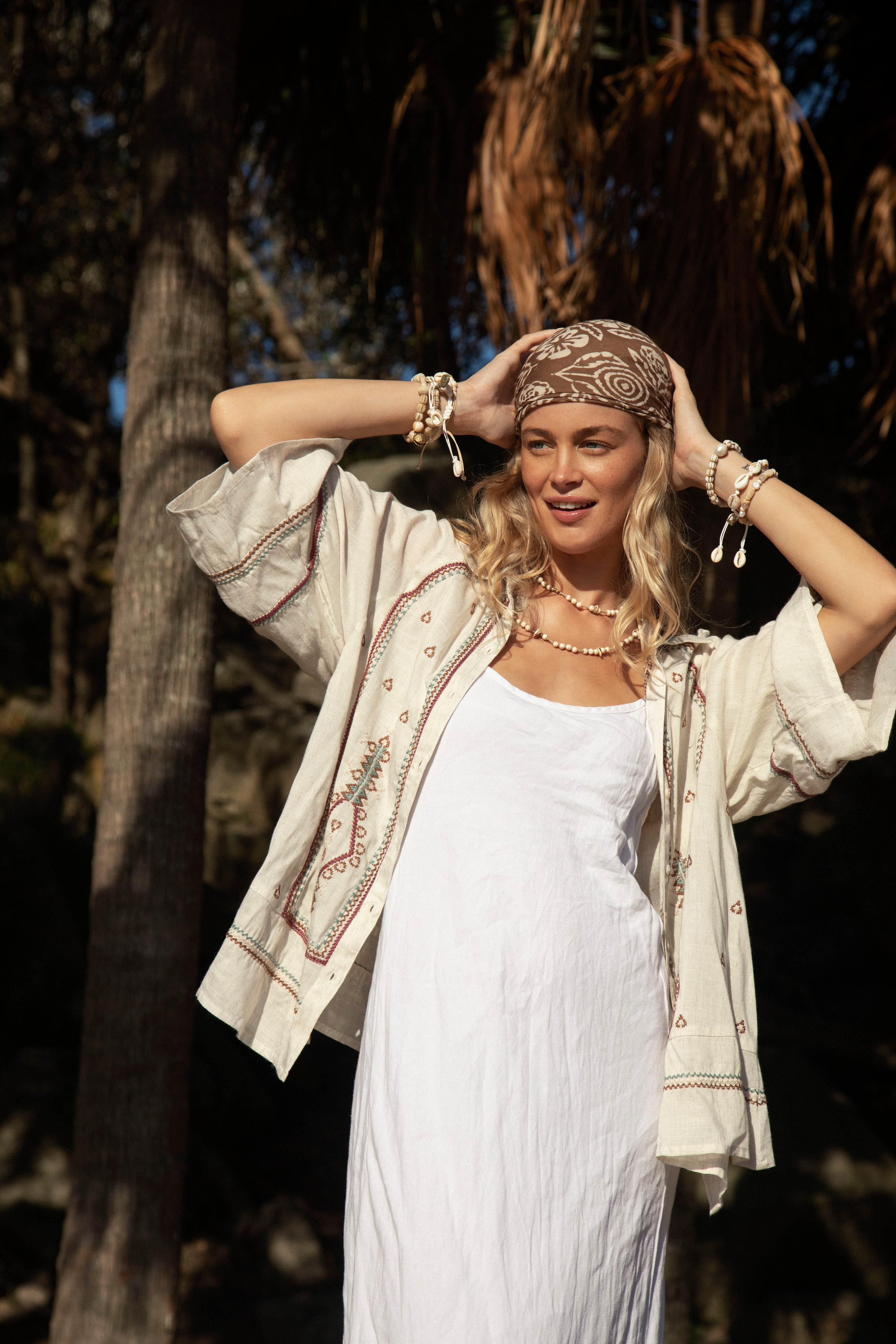 Palma Embroidered Shirt - Shell