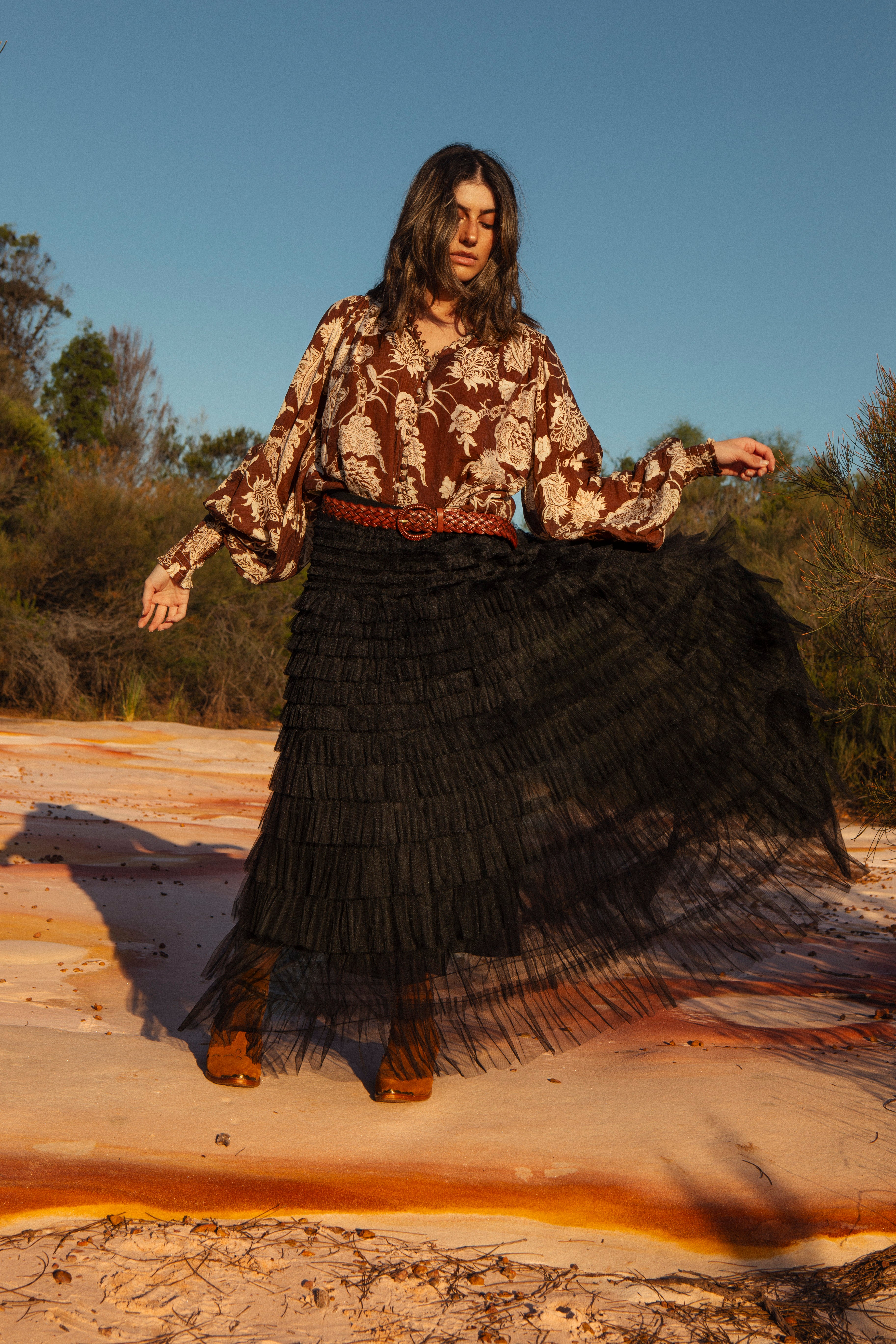Carrie Tulle skirt - Raven