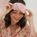 Embroidered Sleep Mask - Blush