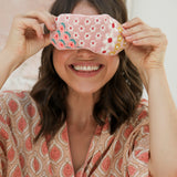 Embroidered Sleep Mask - Blush