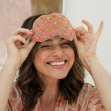 Embroidered Sleep Mask -Taupe