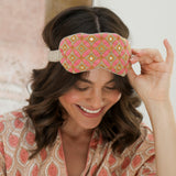 Embroidered Sleep Mask -Taupe