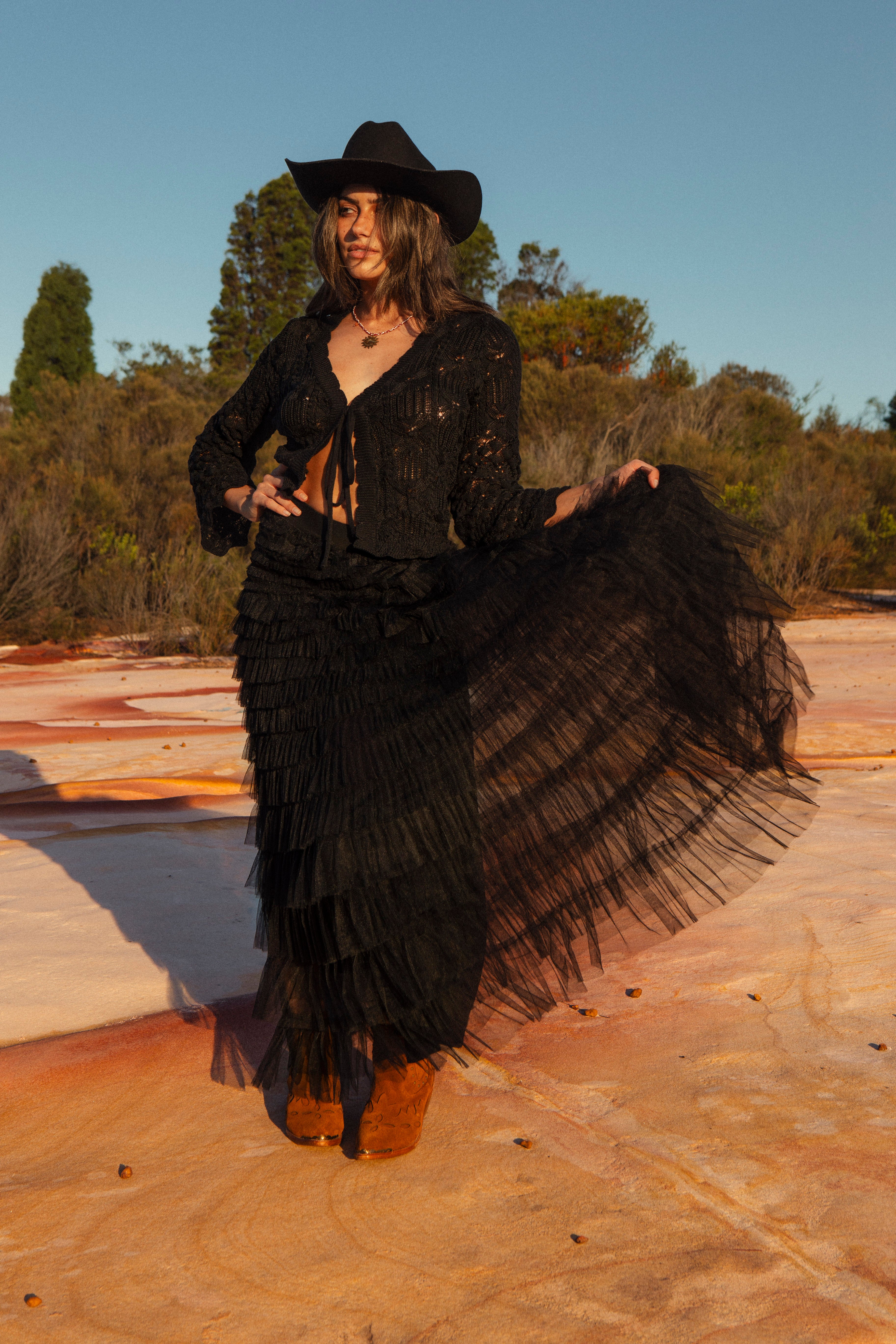 Carrie Tulle skirt - Raven