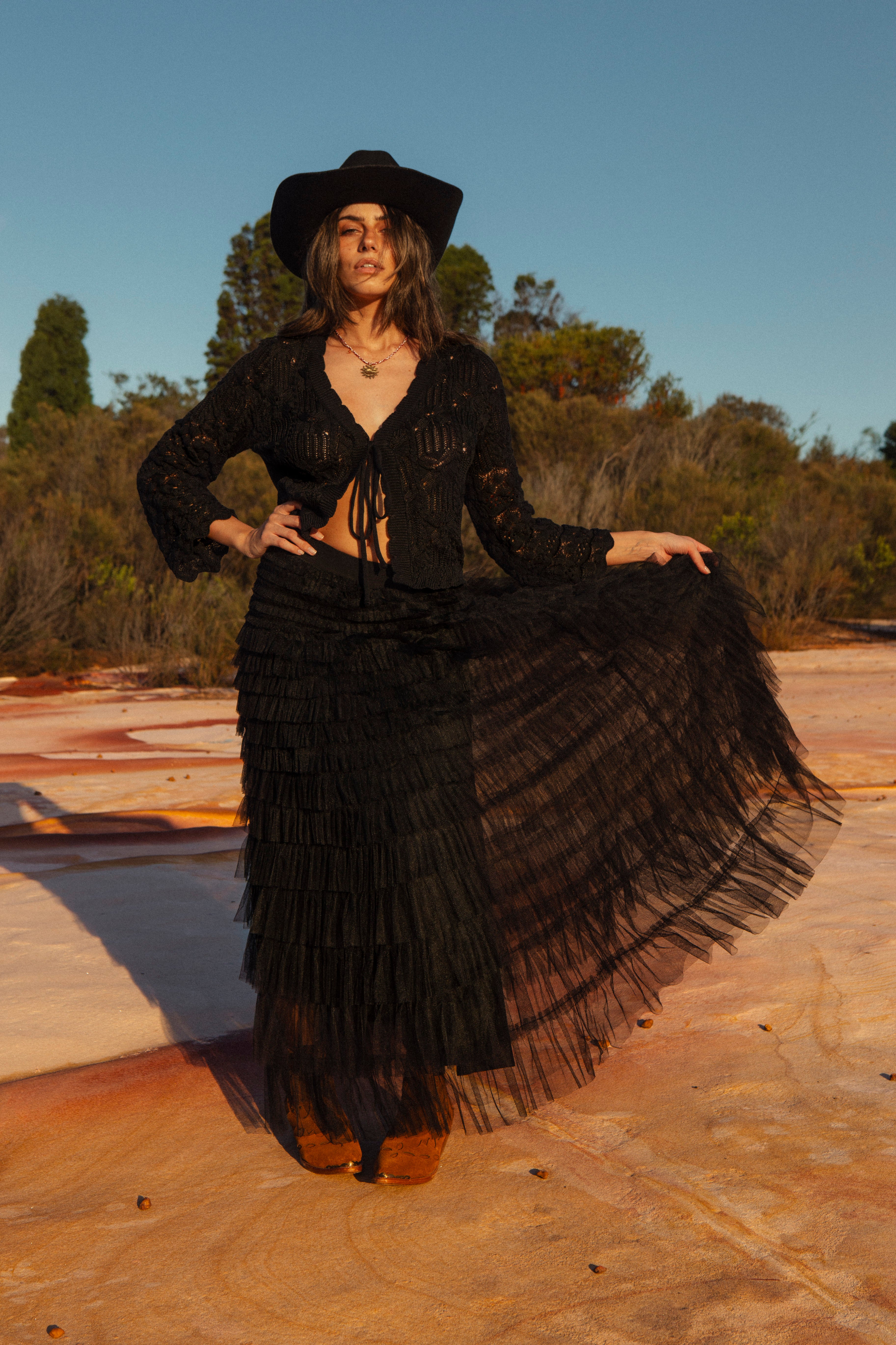 Carrie Tulle skirt - Raven