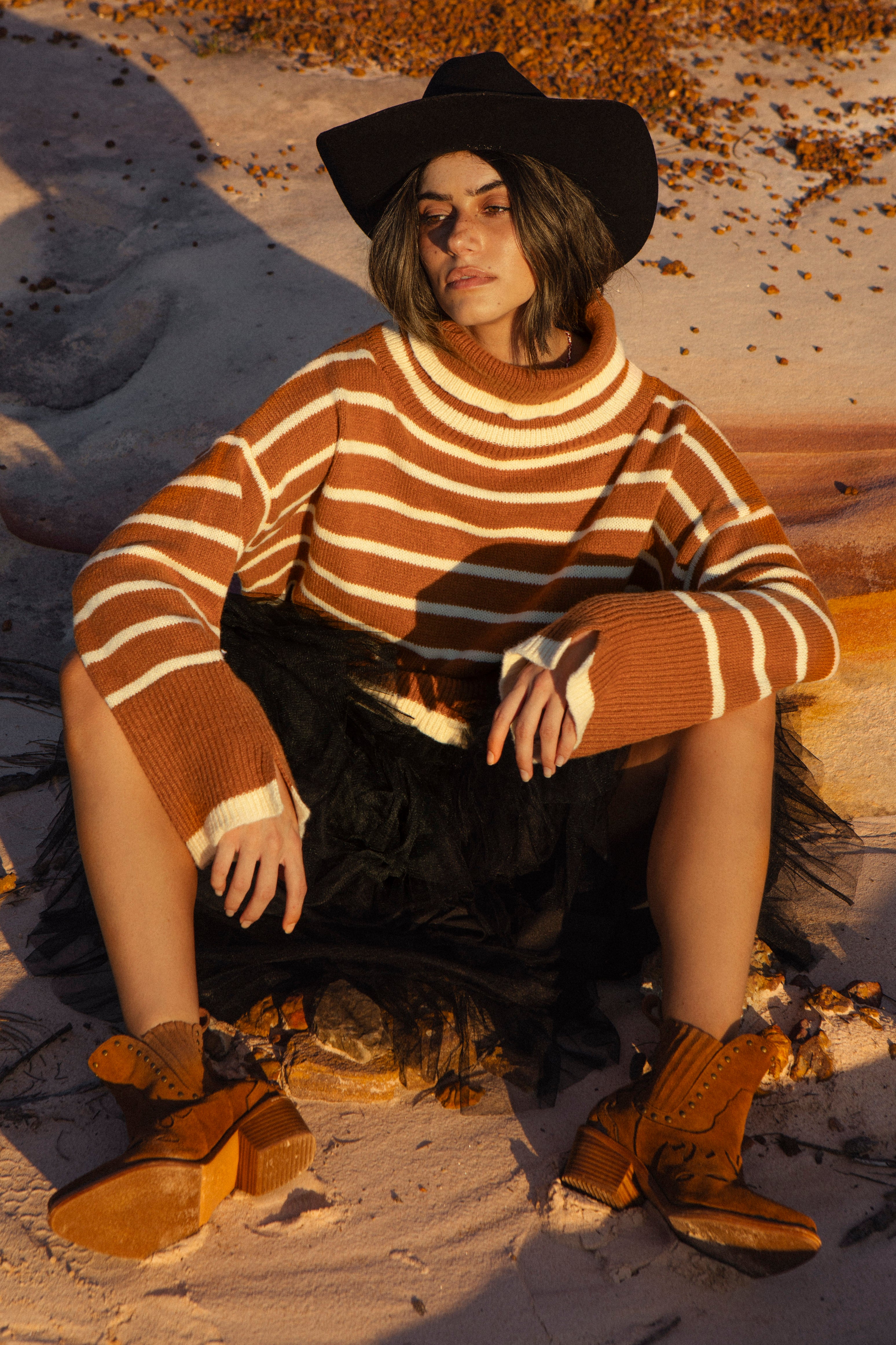 Sally Roll Neck Knit