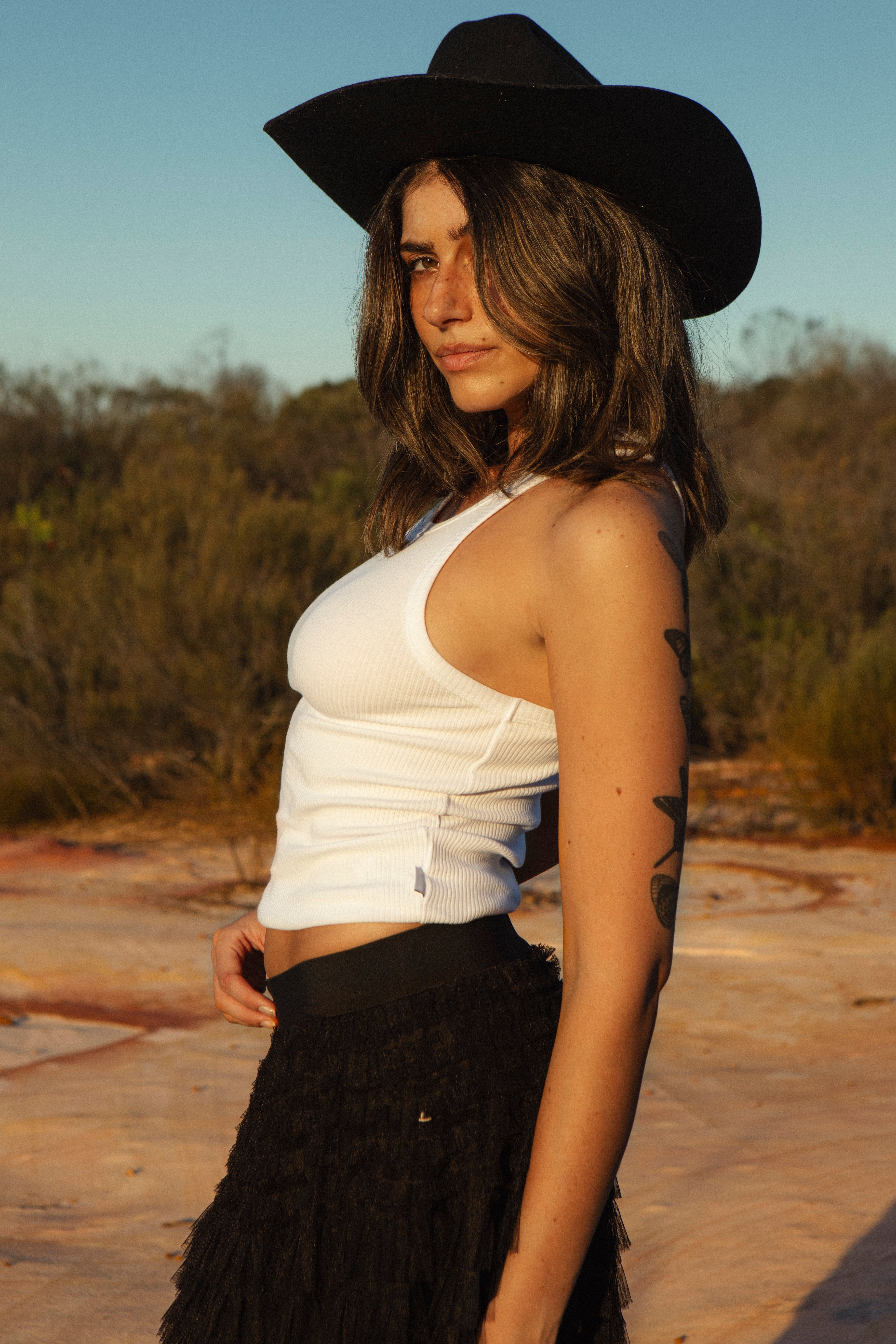 Eve Rib Baby Tank - White
