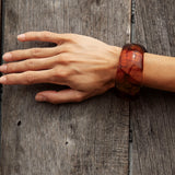 Amber Glow Chunky Resin Bangle