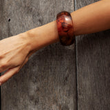 Amber Glow Chunky Resin Bangle