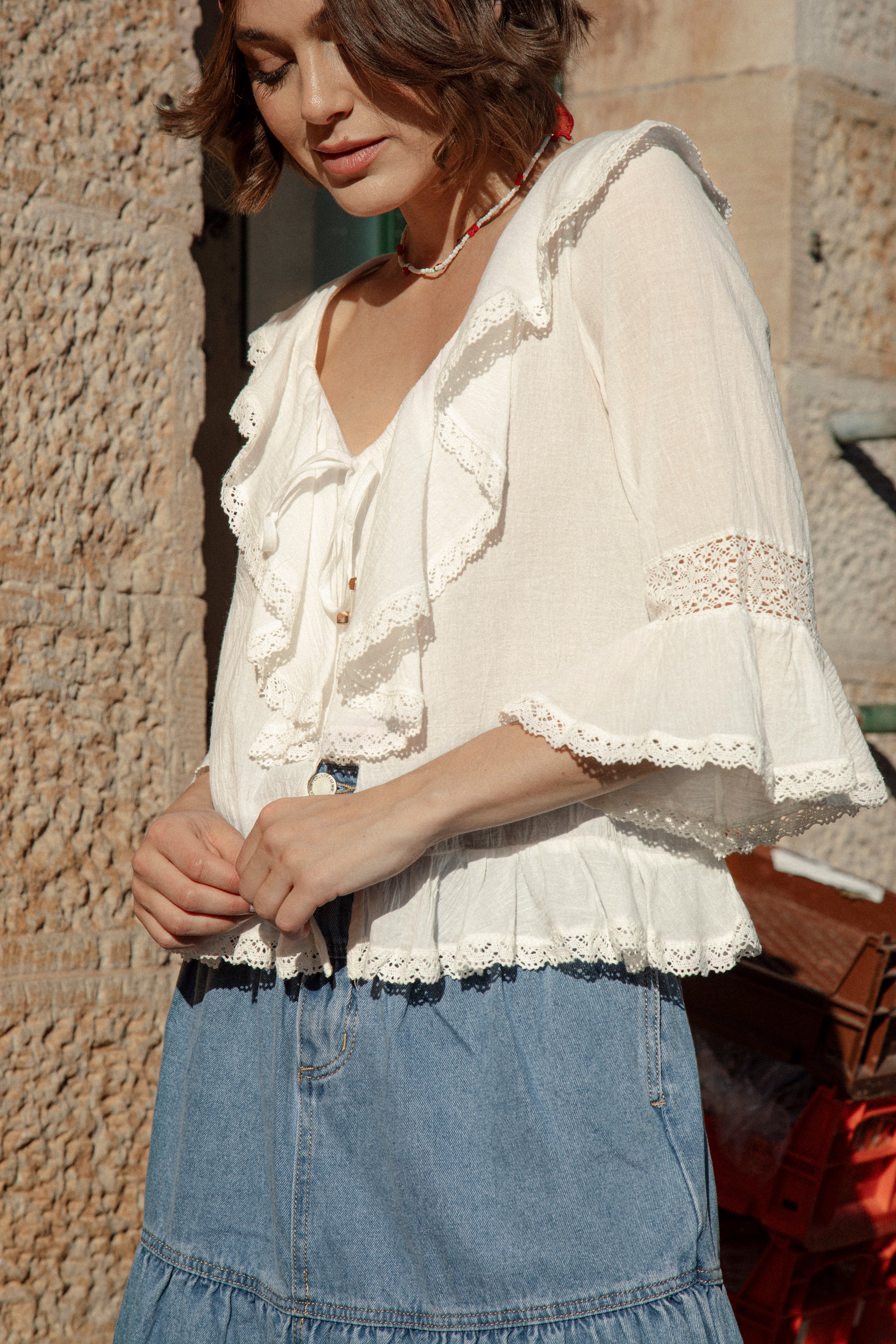 Elena Blouse - Bisque