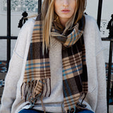 Fleur Snuggle Scarf - Choc Check