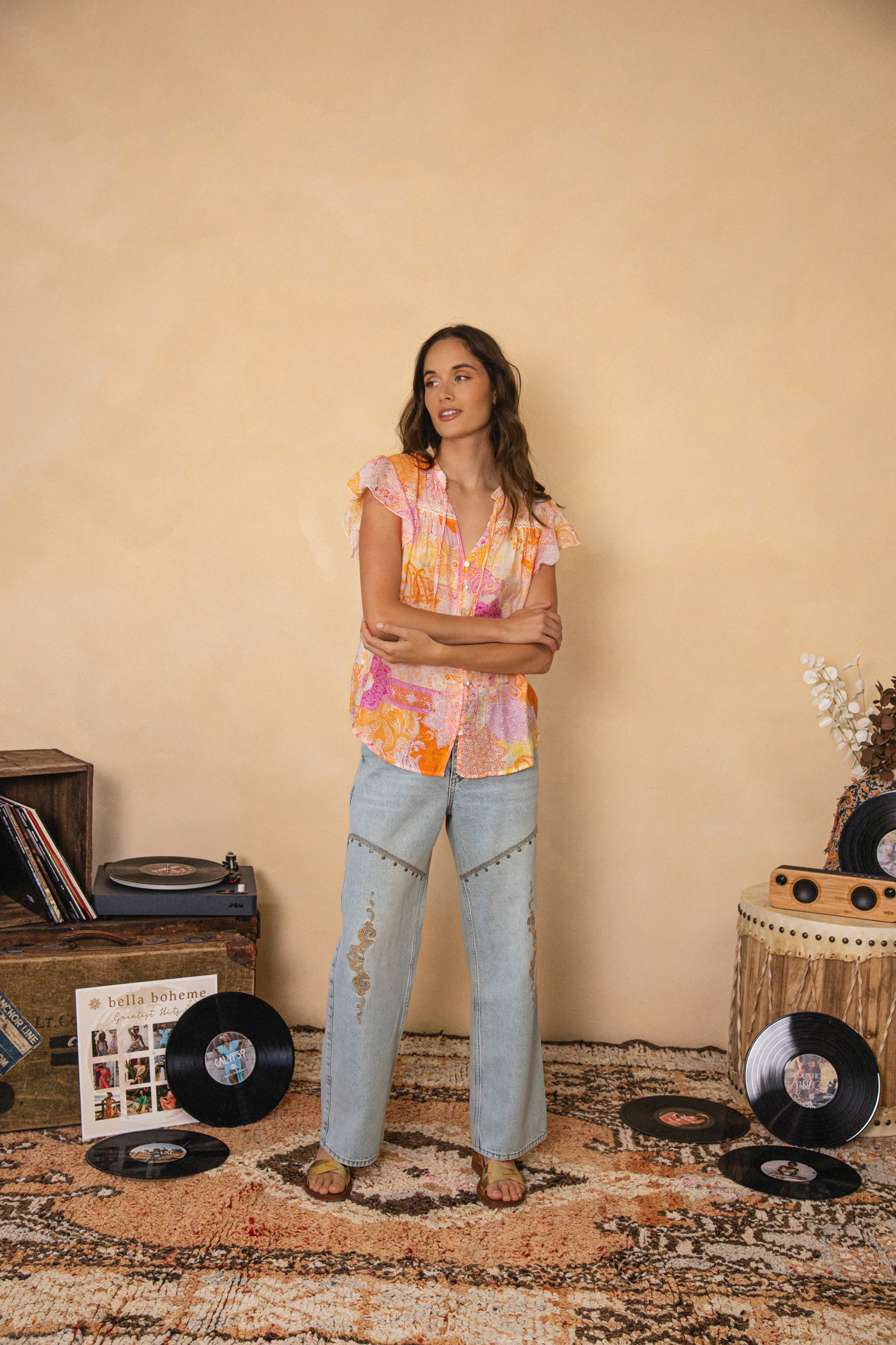 Blossom Blouse - Papaya