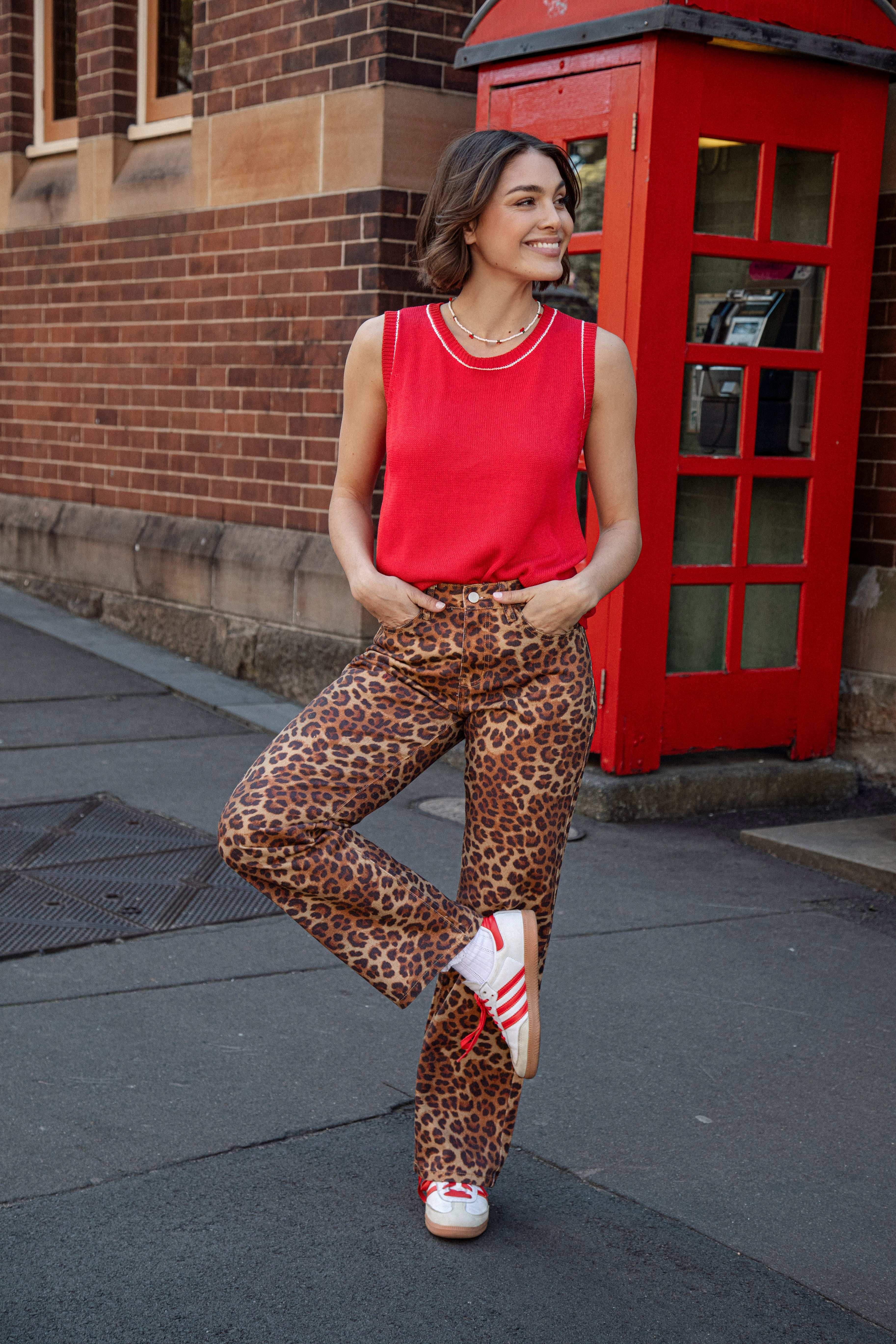 Gigi Leopard Jean