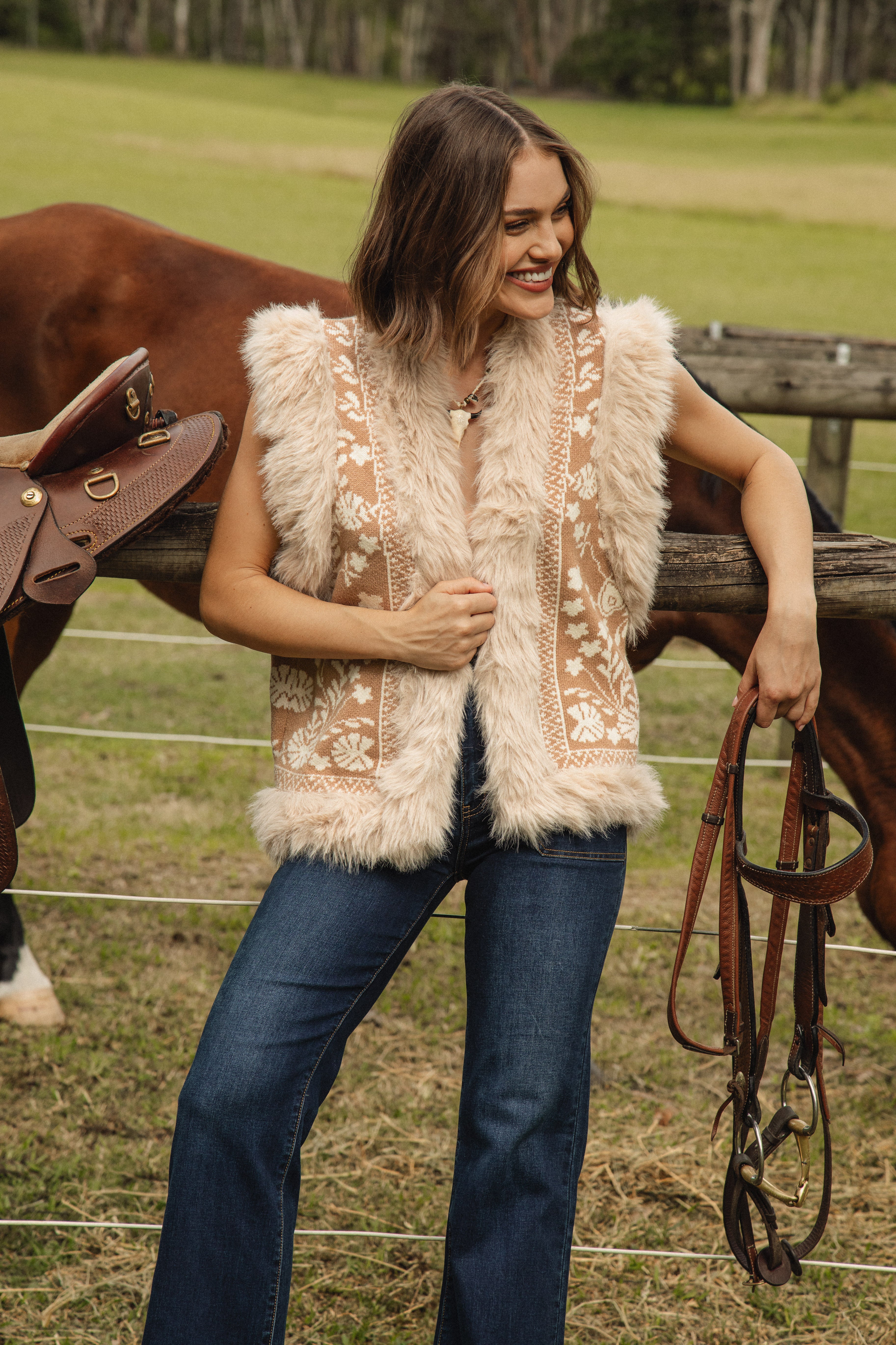 Cowgirl Vest - Chestnut