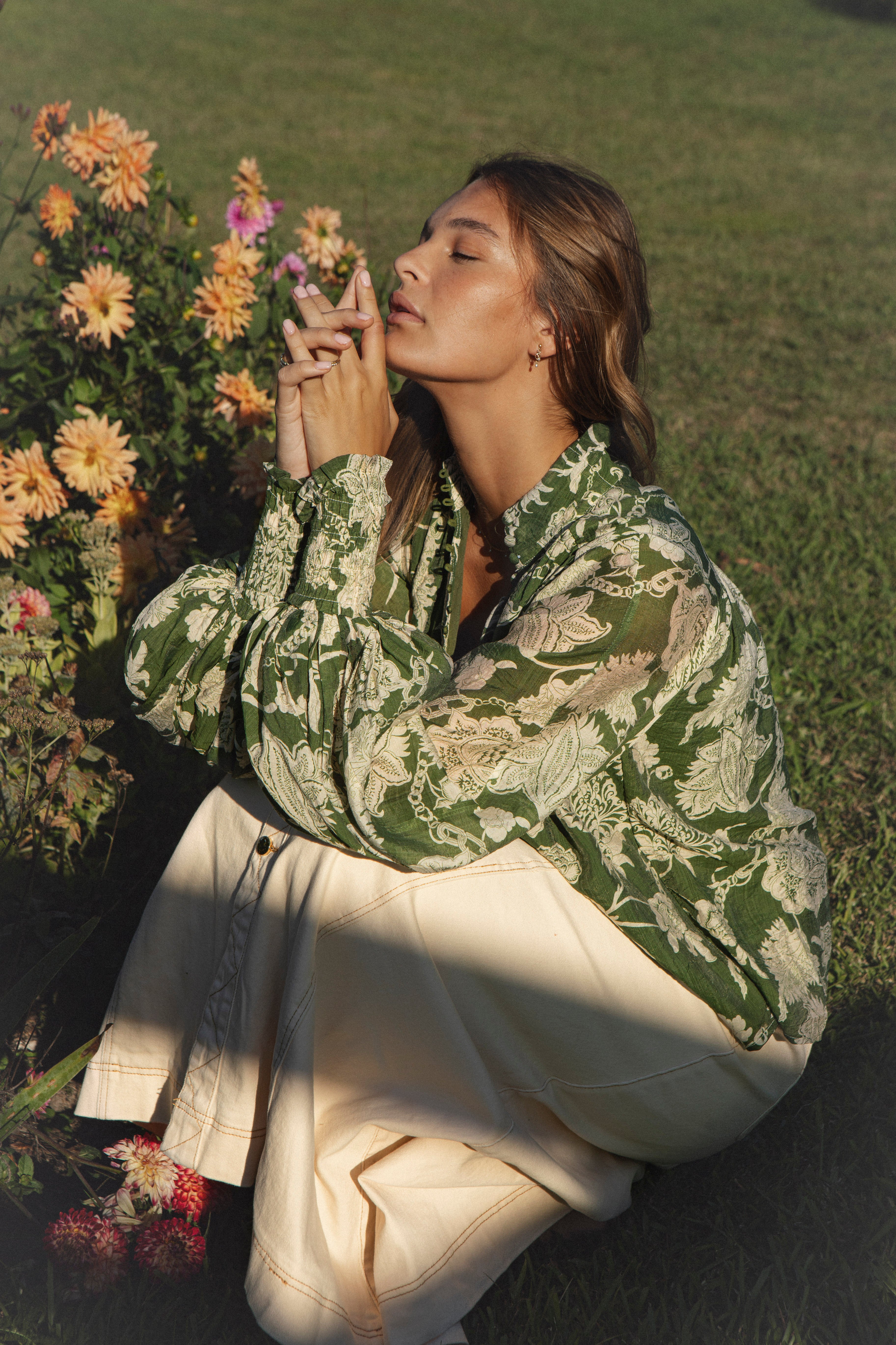Aurora Blouse - Evergreen