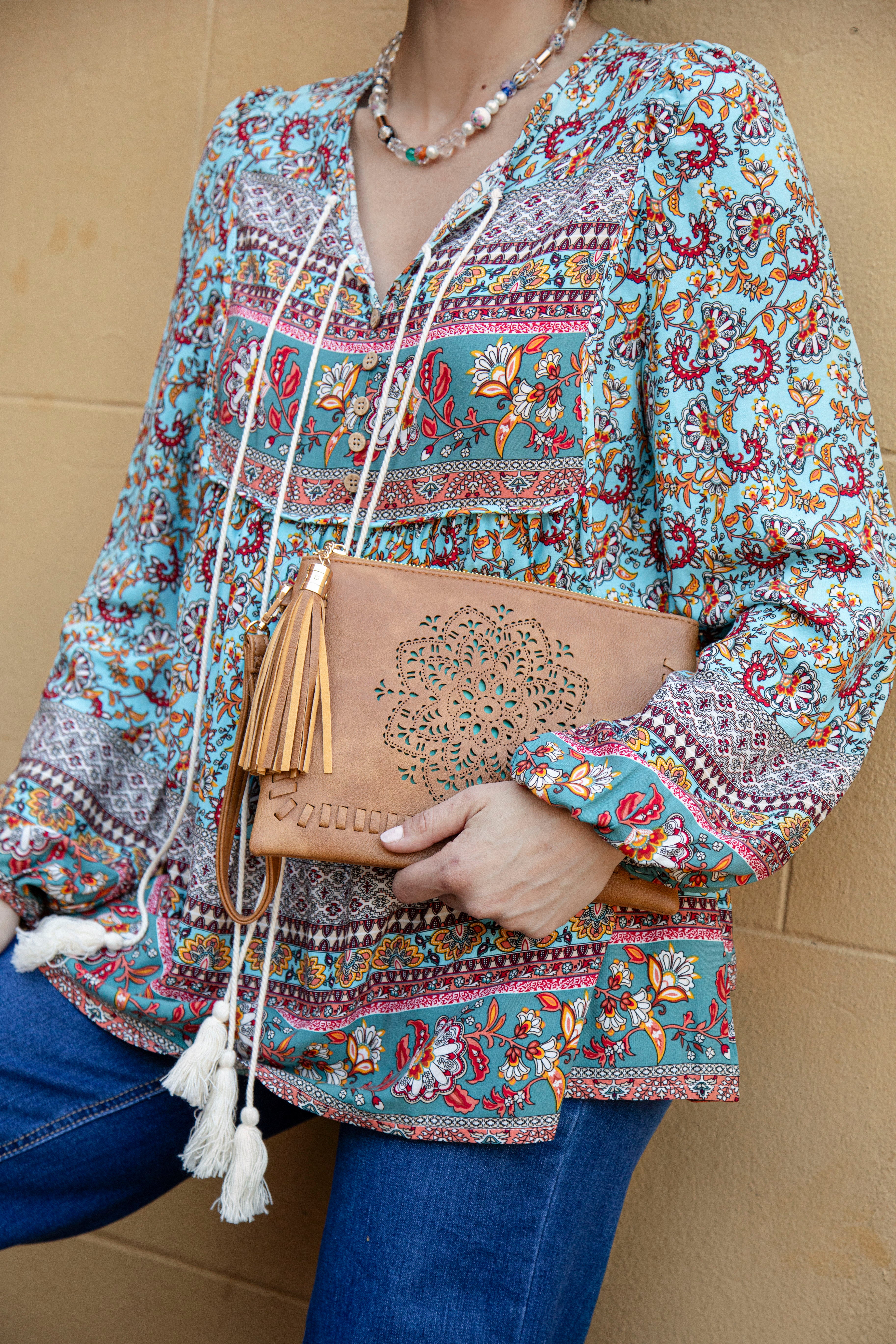 Free Spirit Clutch - Tan