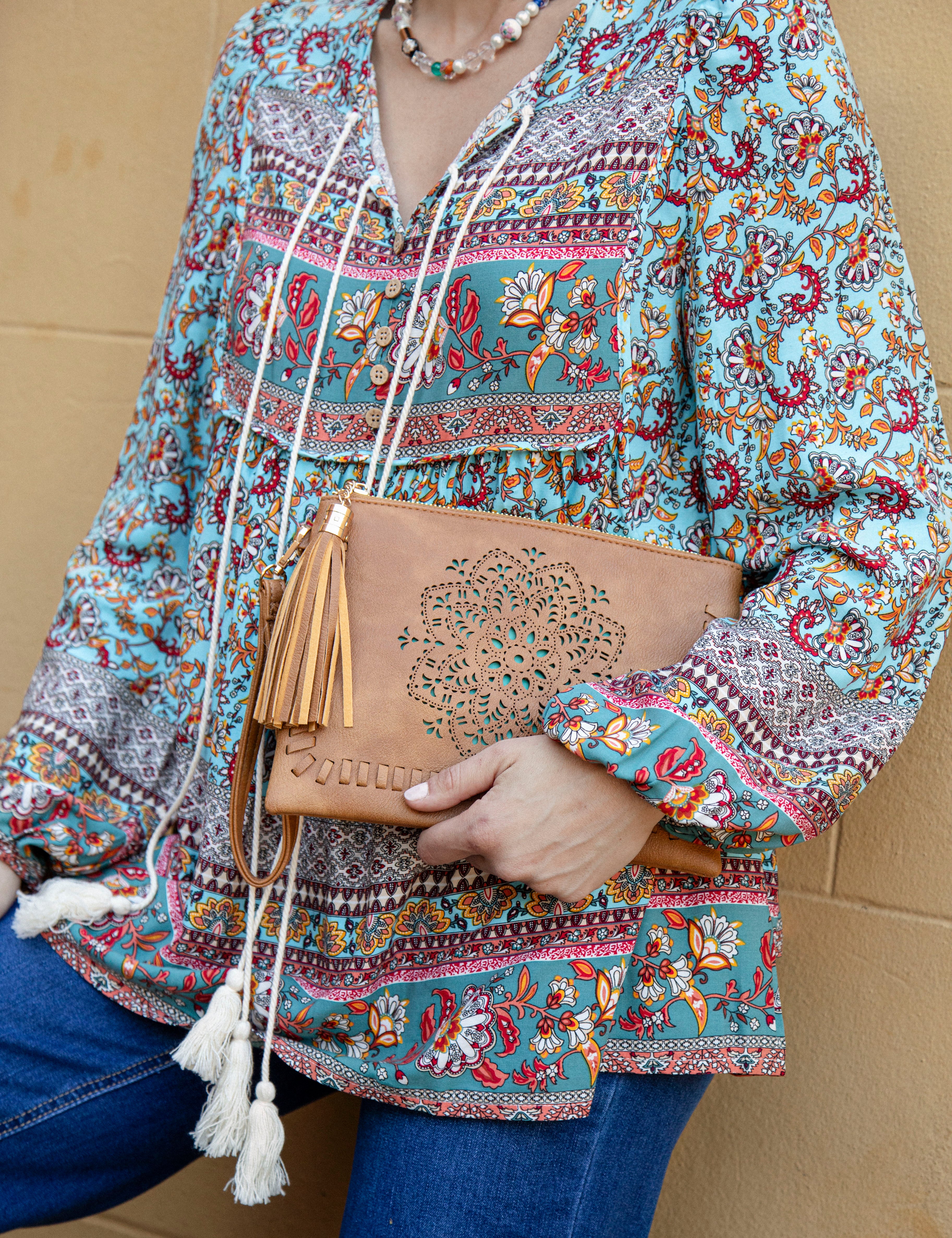Free Spirit Clutch - Tan