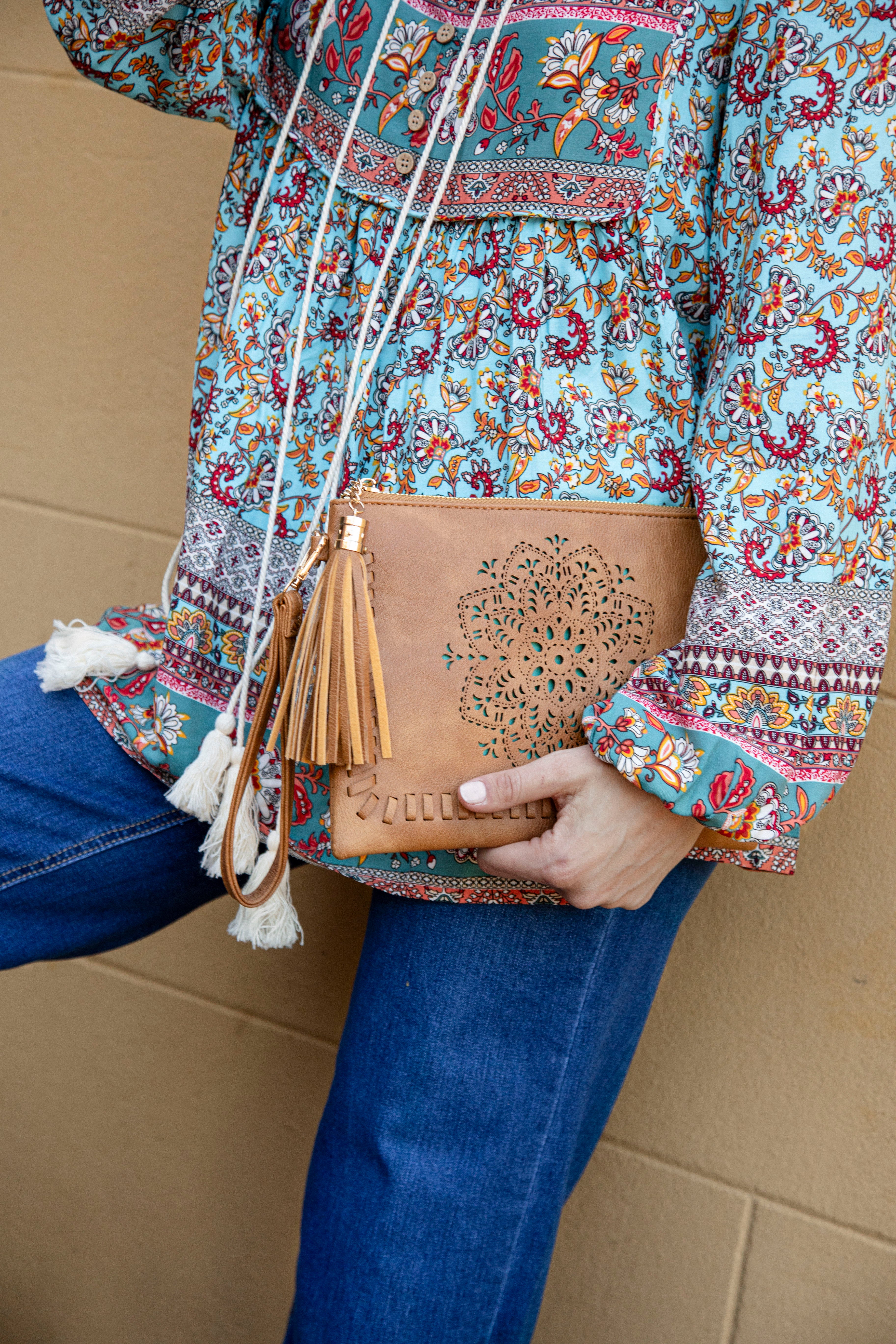 Free Spirit Clutch - Tan
