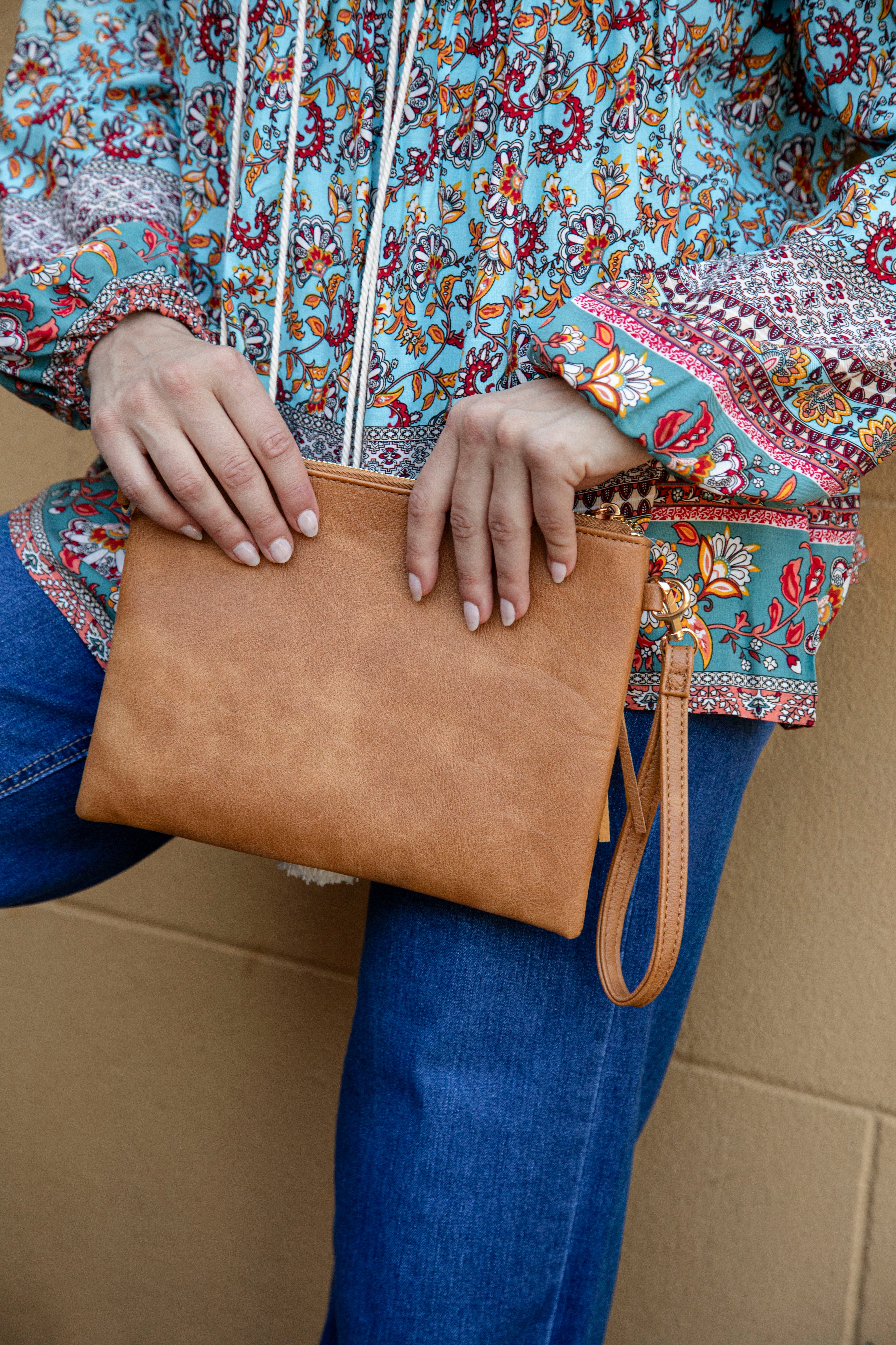 Free Spirit Clutch - Tan