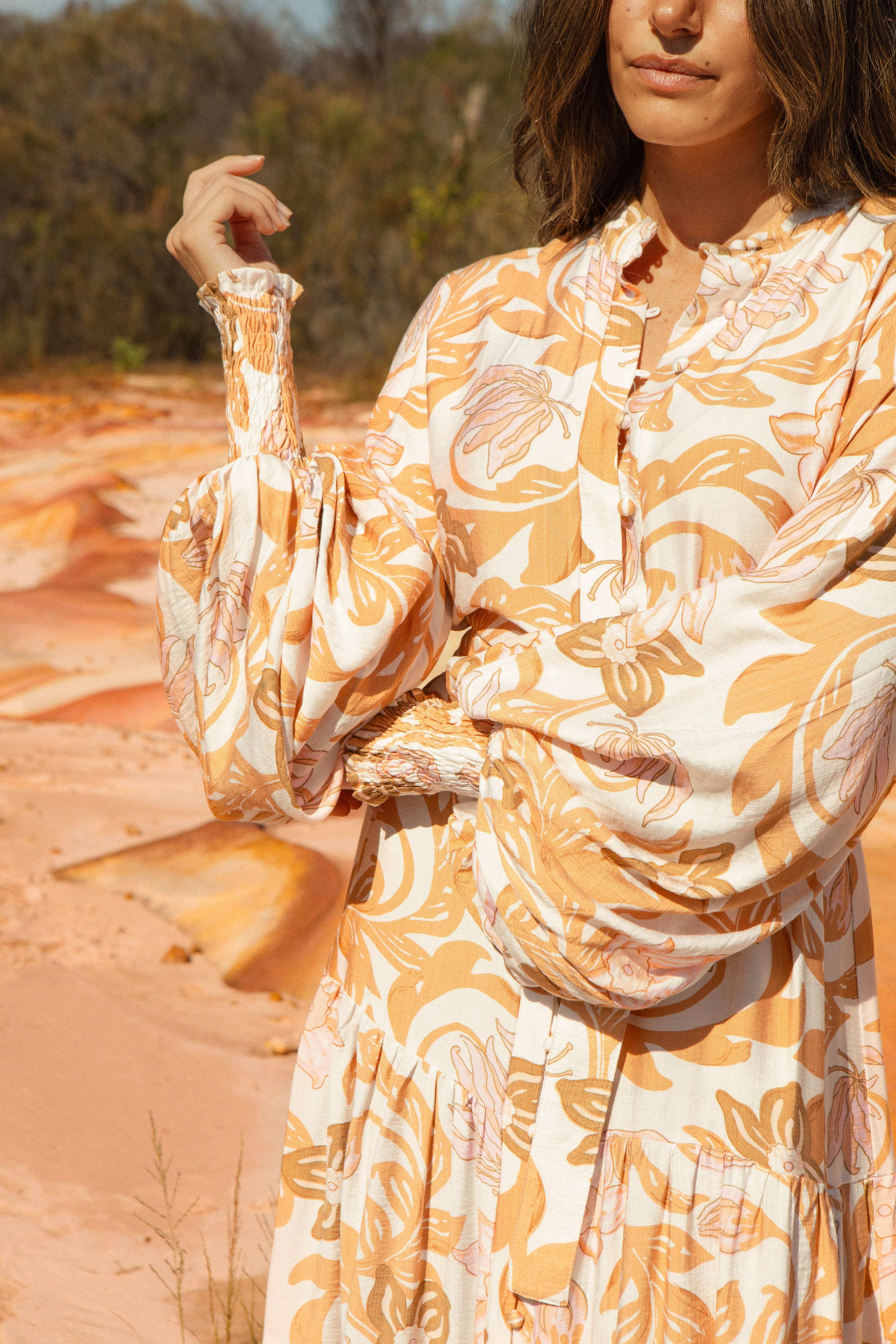 Luna Maxi Dress - Wildflower Honey