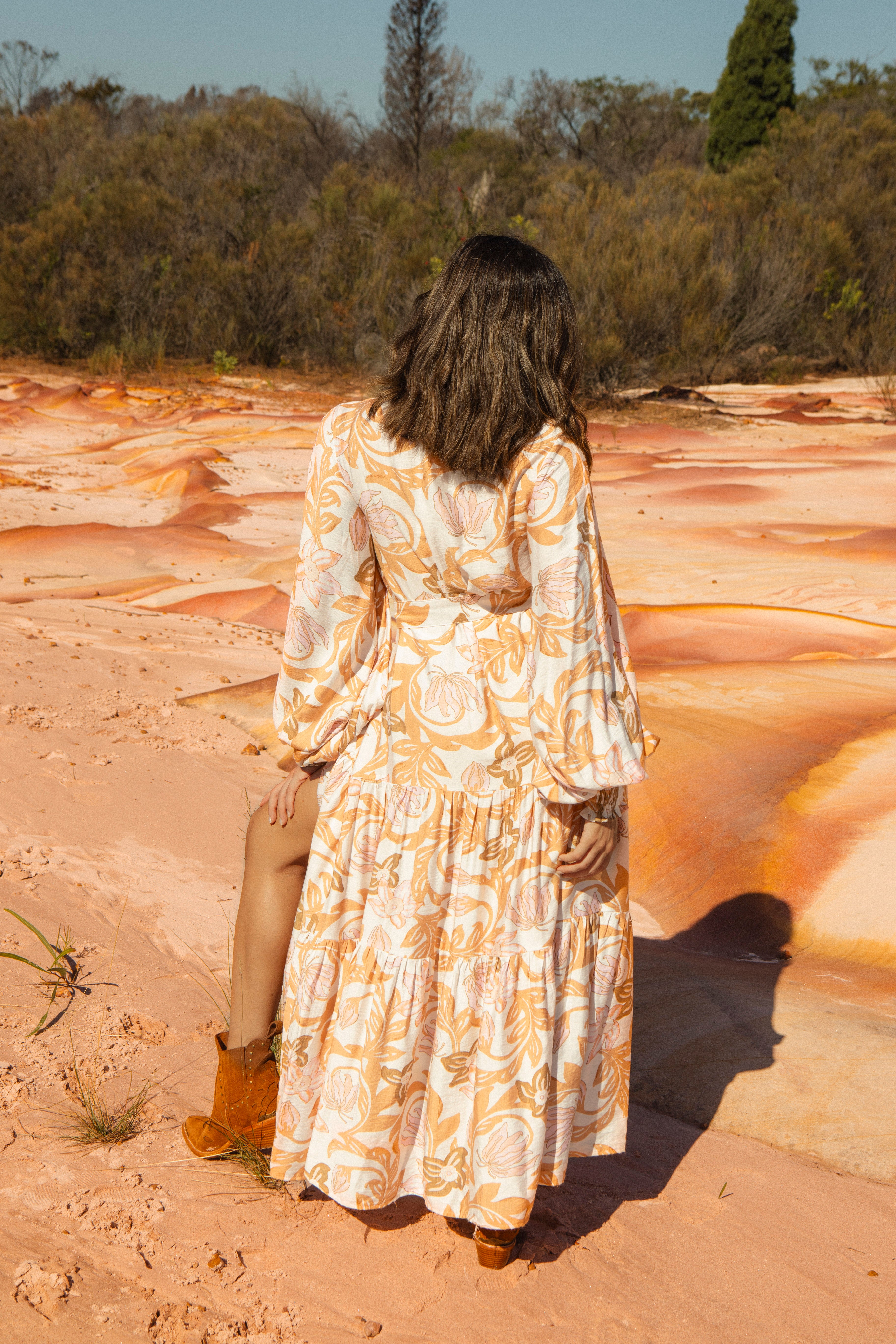 Luna Maxi Dress - Wildflower Honey