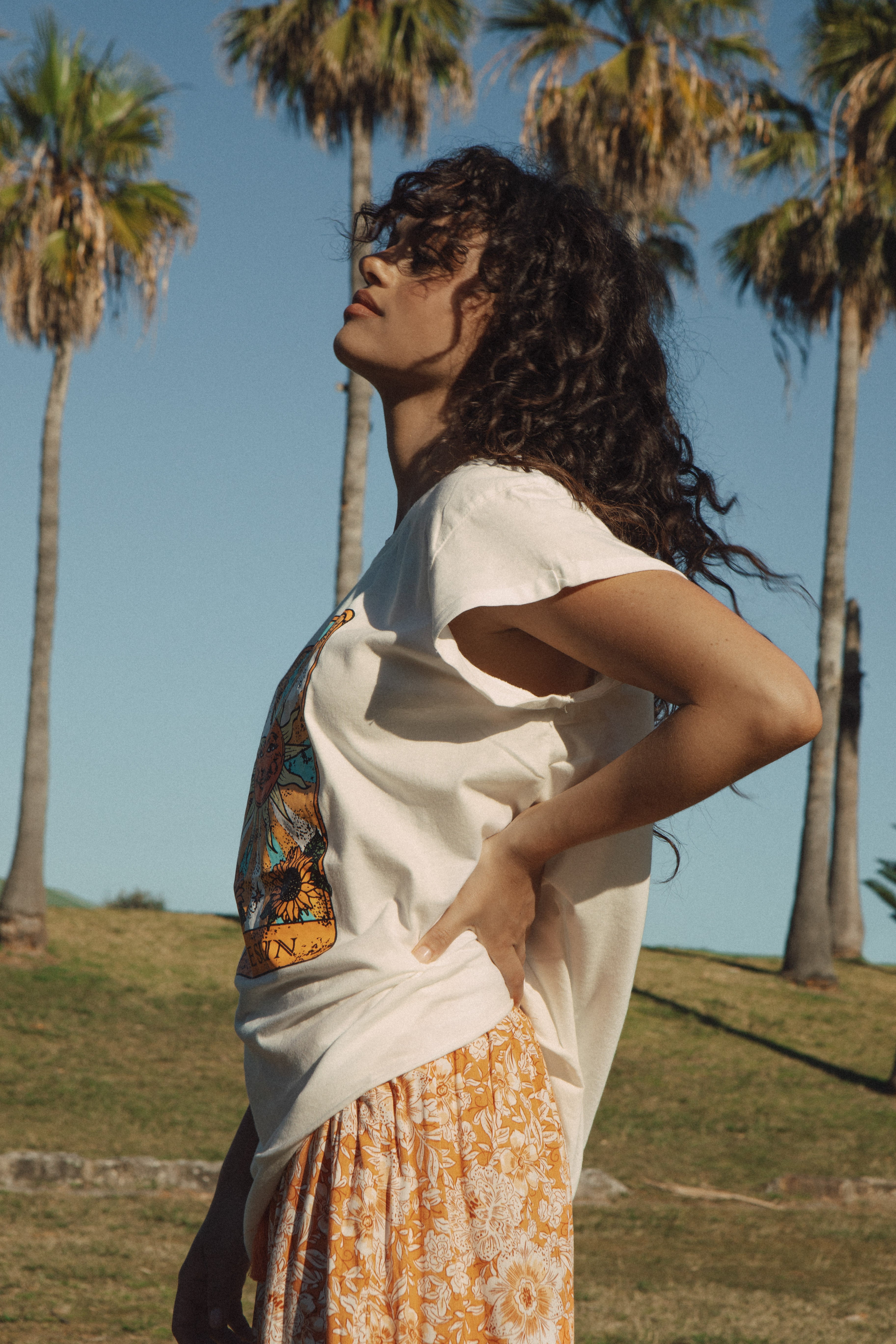 Sun Tarot Graphic Tee - White