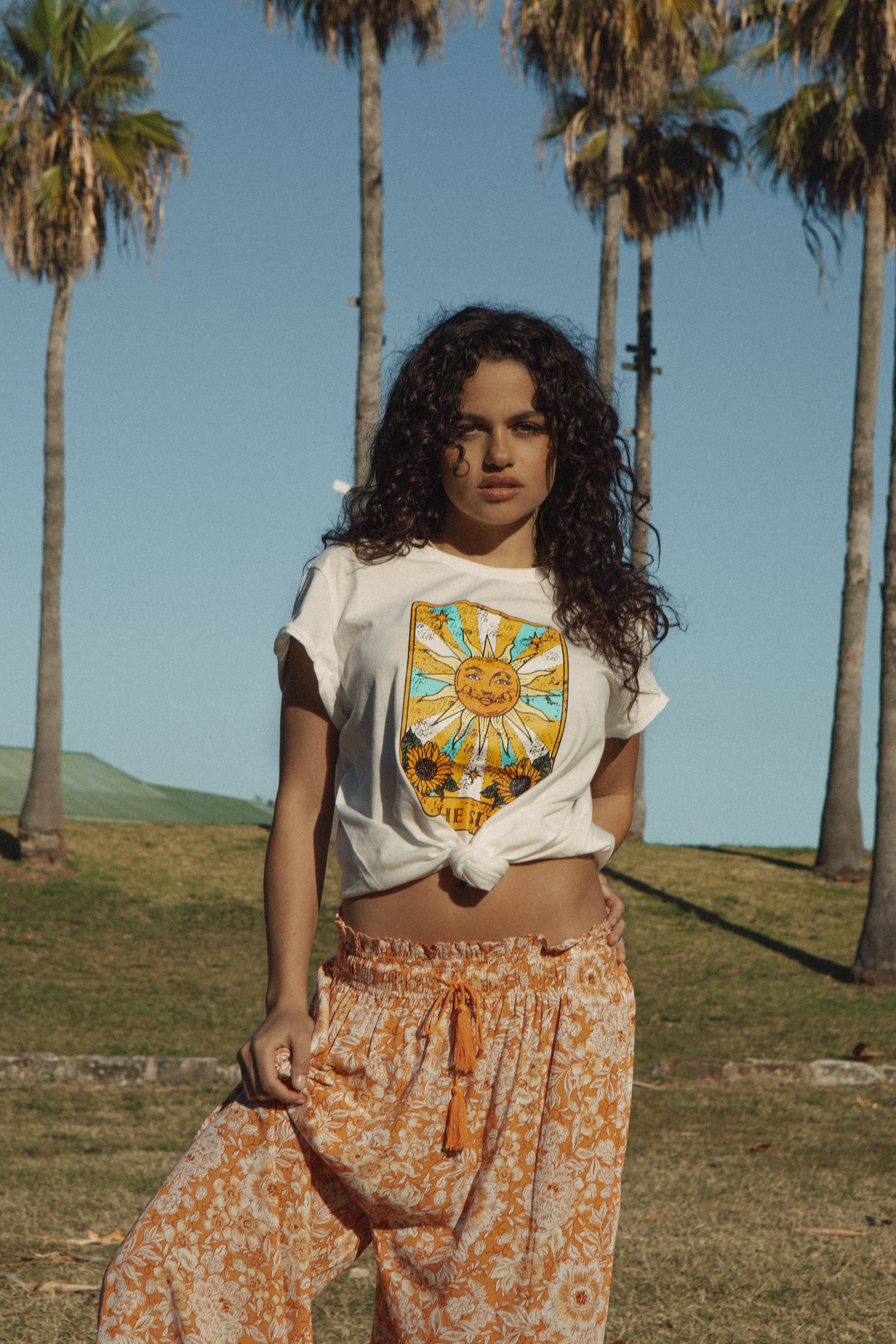 Sun Tarot Graphic Tee - White