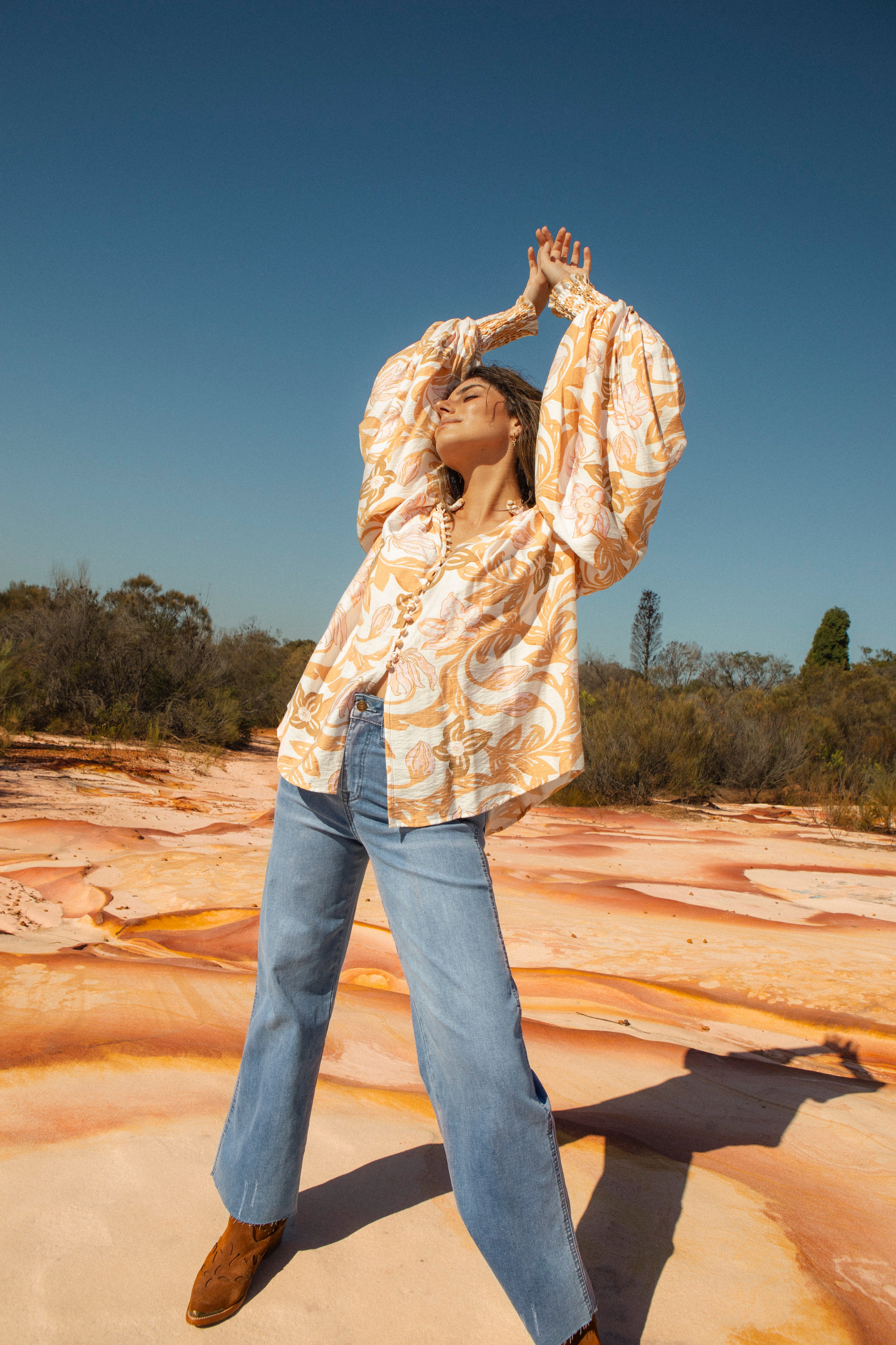 Aurora Blouse - Wildflower Honey