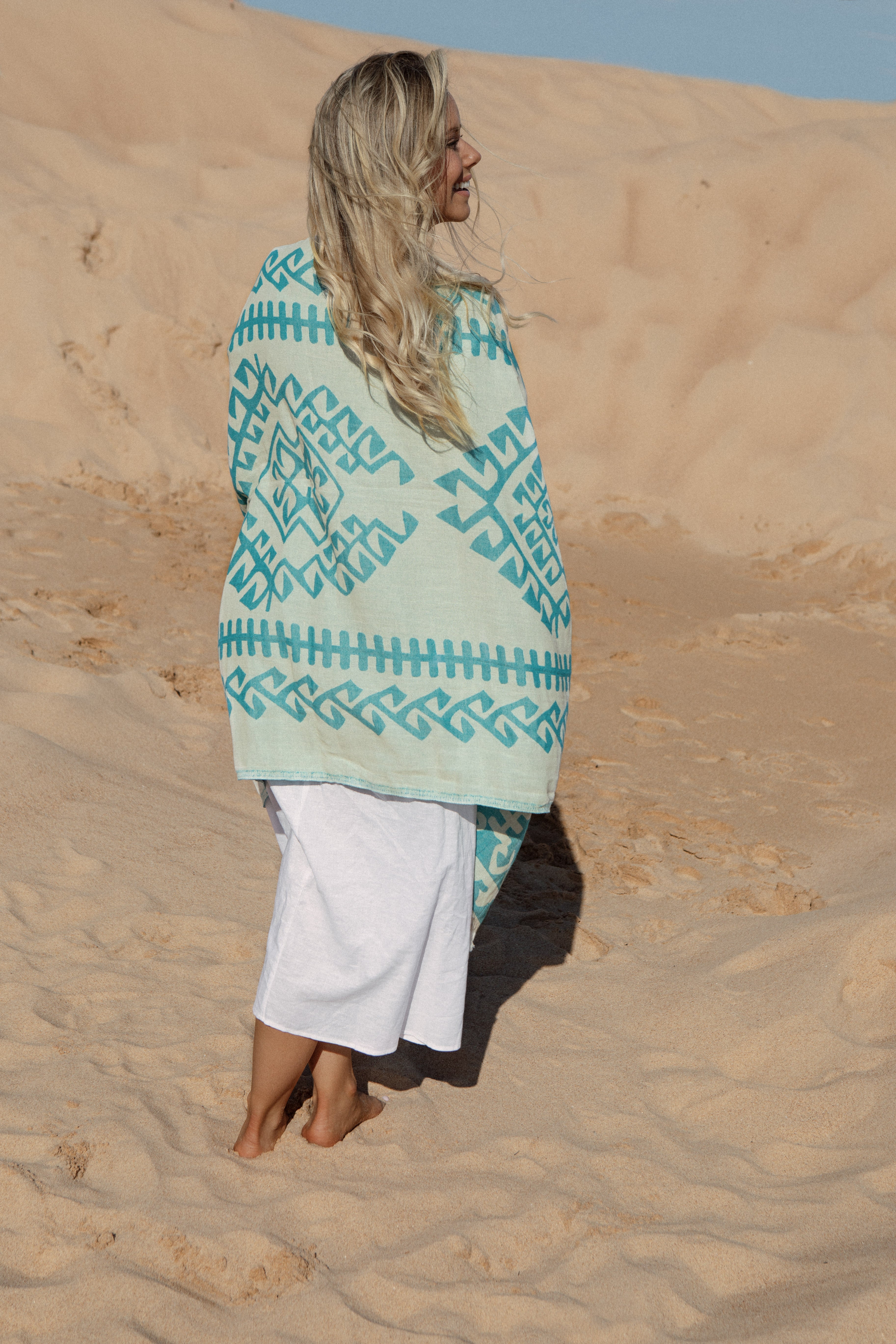 Aztec Towel - Turquoise
