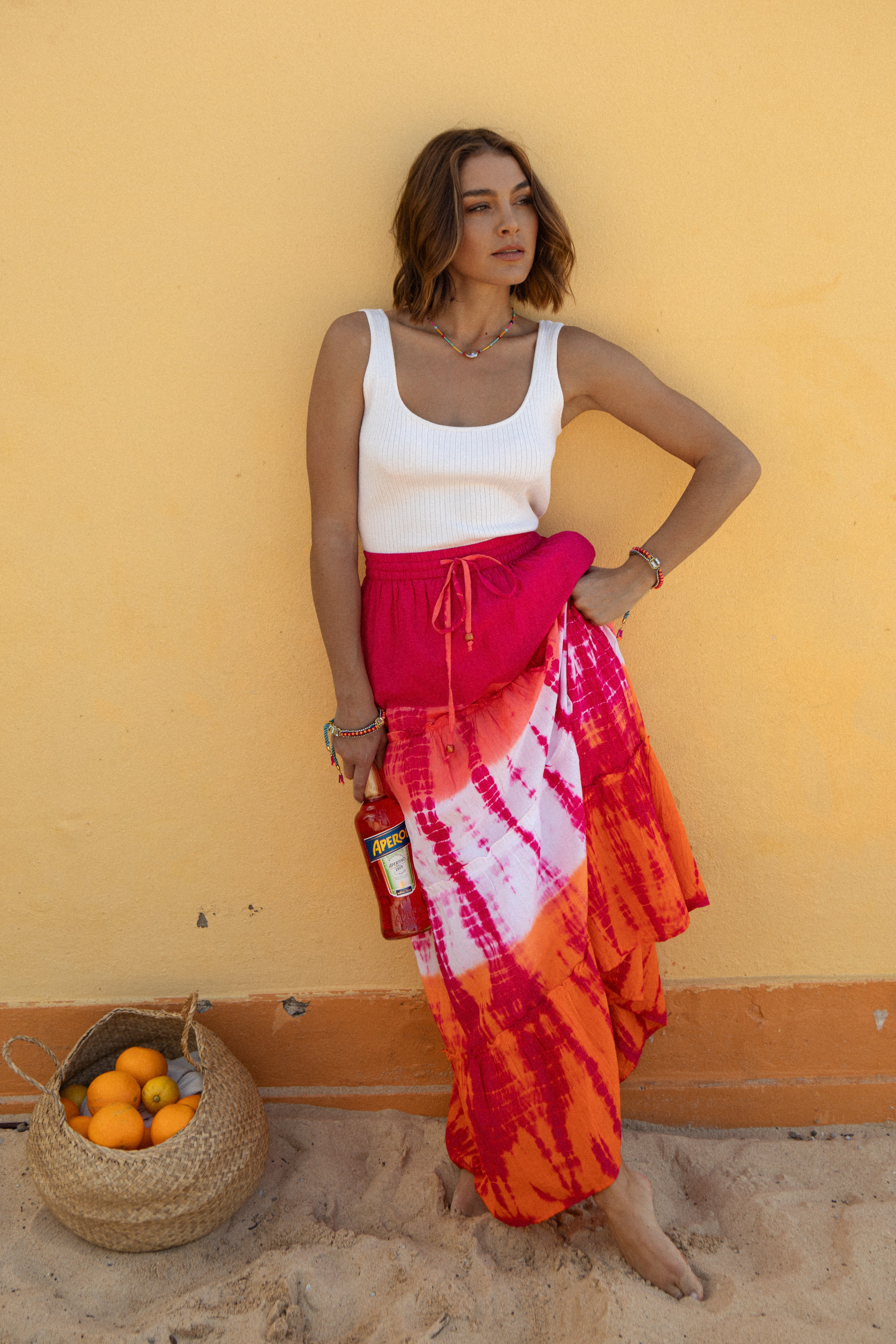 Mythology Tie-Dye Skirt - Sunset
